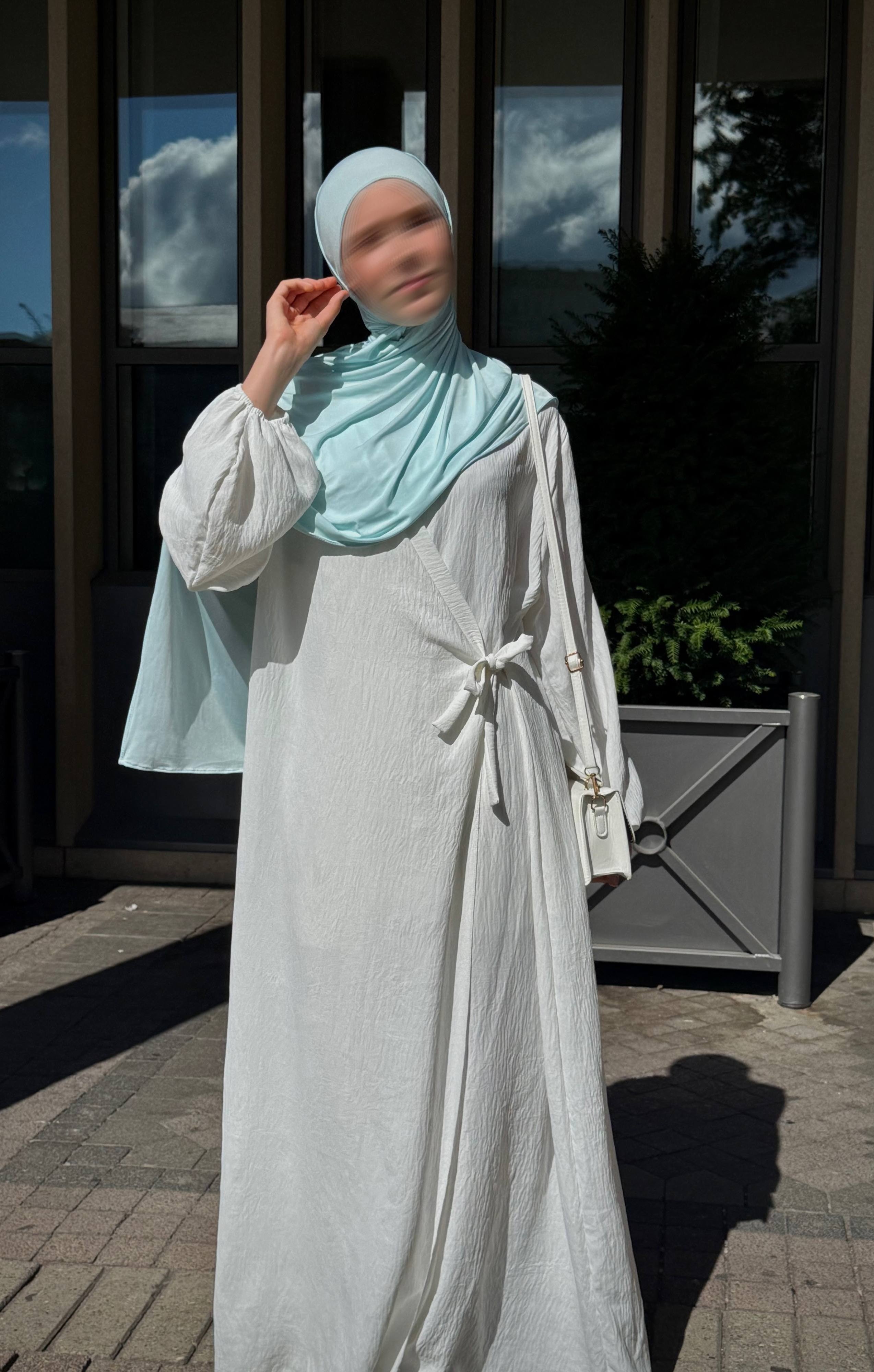 wickelabaya jazz-stoff ballonärmel frontansicht einheitsgröße 36–46 länge 1,47 m