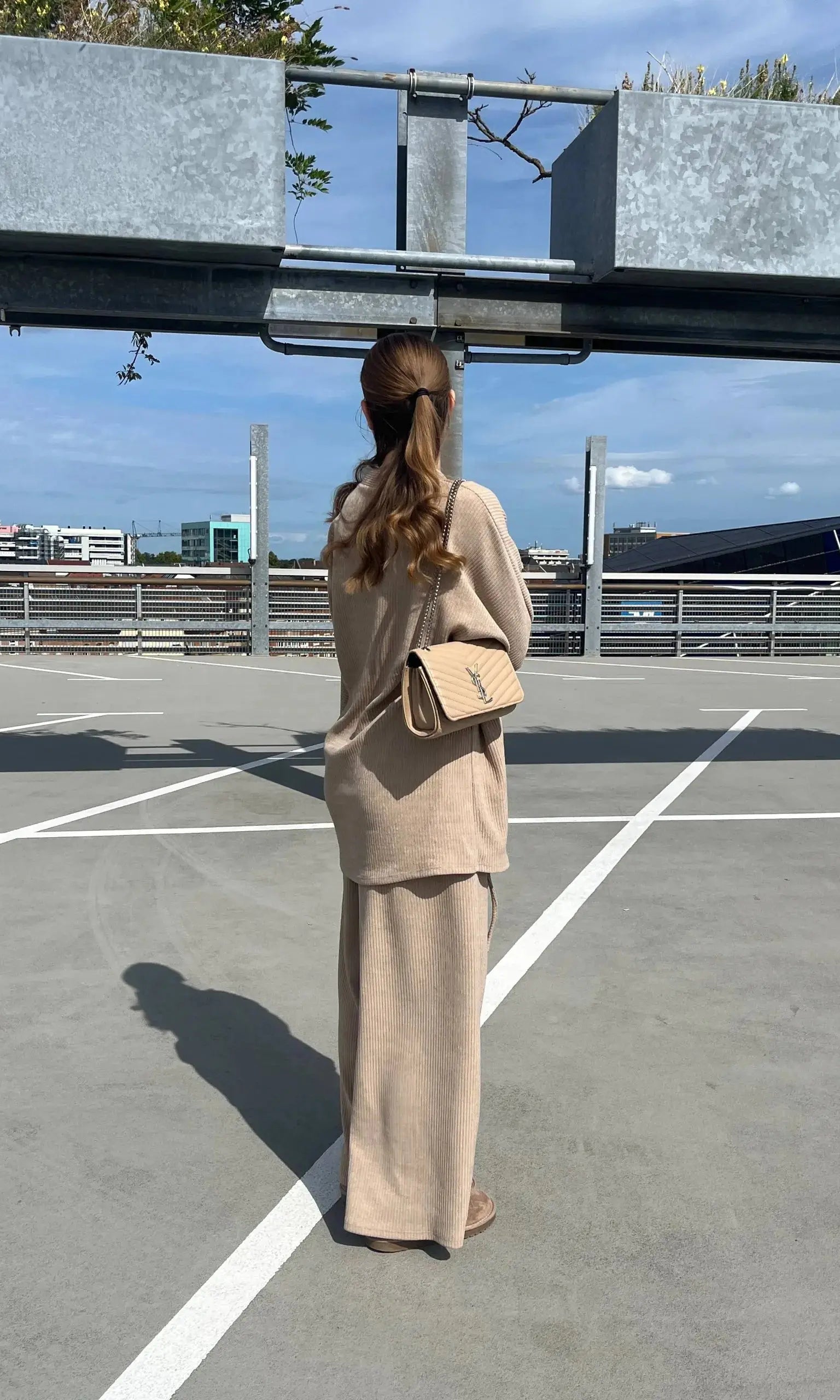 cord-set mit langem oberteil (87 cm) und hose (100 cm), viskose-mix, leicht elastisch, herbst/winter