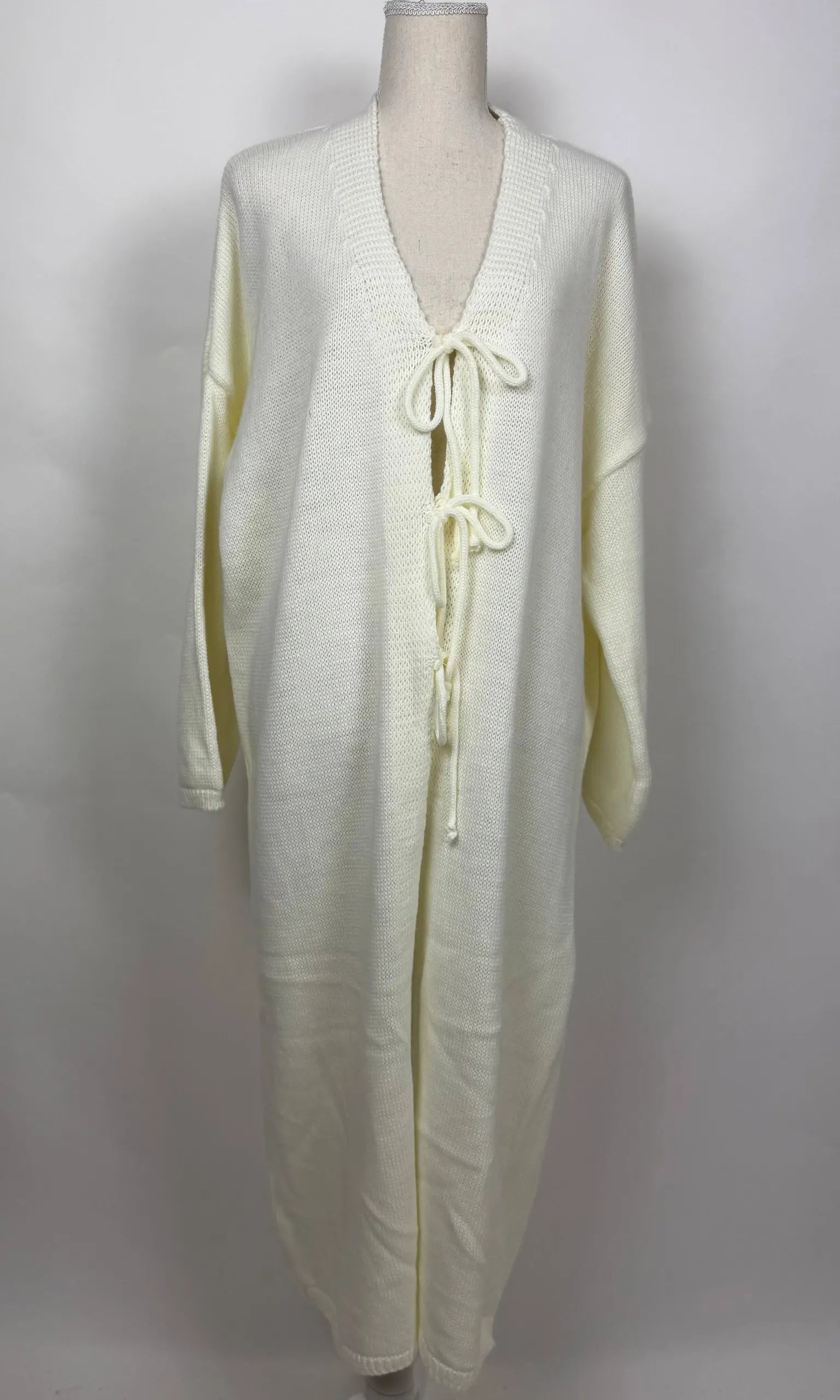 Cardigan aus Acryl, 1,25 m lang, Einheitsgröße 34–44