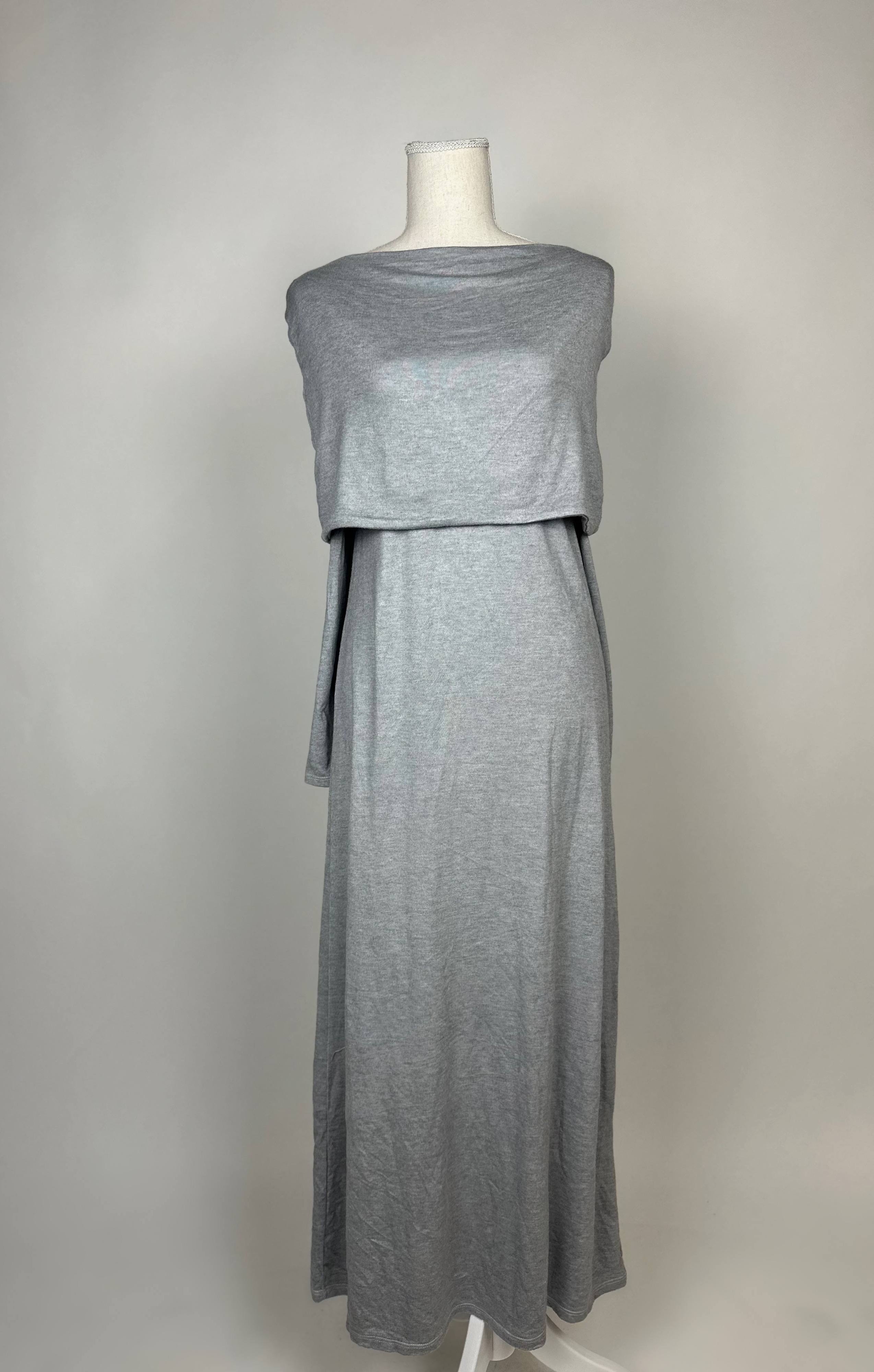 Langes Baumwollkleid, schlicht, figurbetonte Passform, für Herbst/Winter