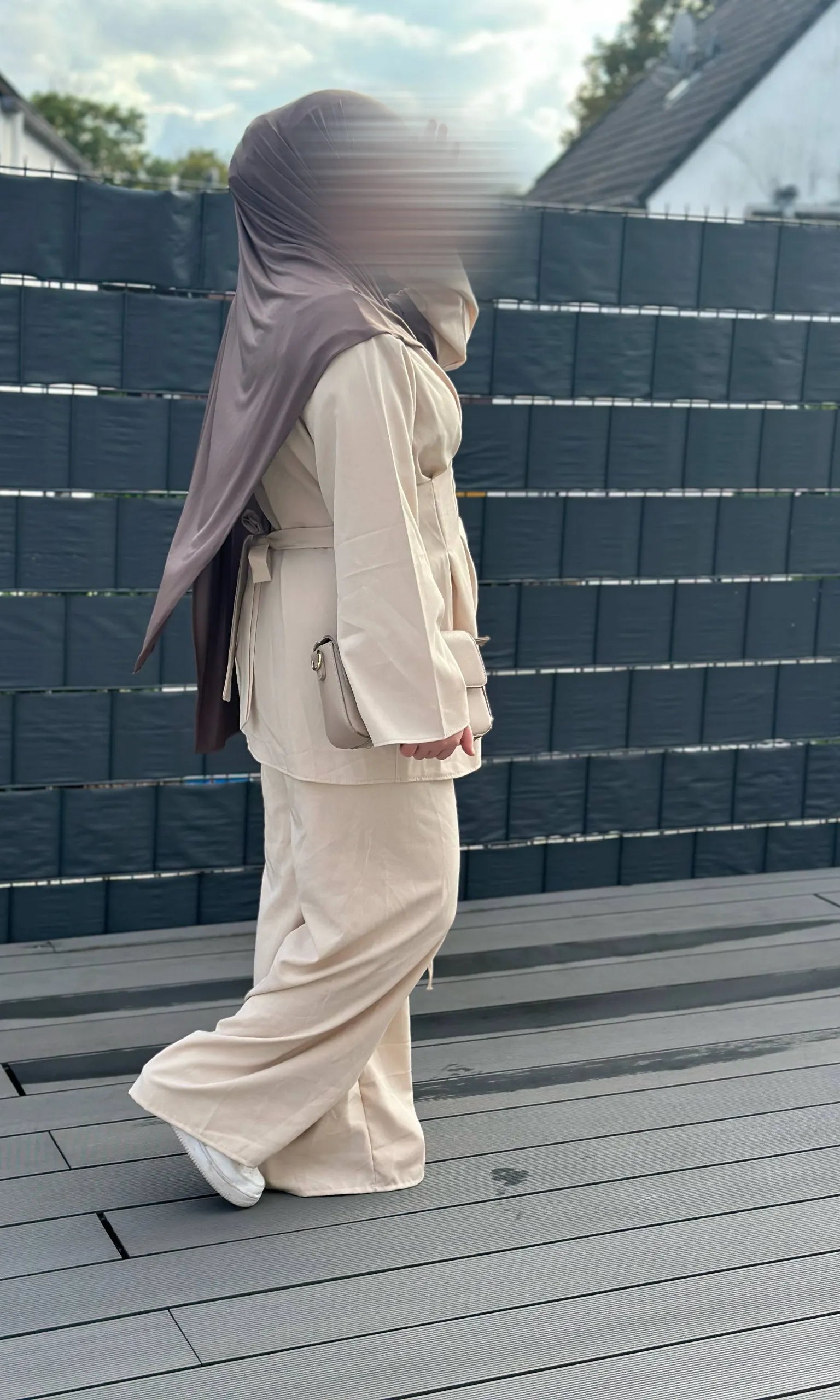 zweiteiler mit hose, polyester-elastan, schnürung vorne und am rücken, herbstgeeignet, einheitsgröße 32-40, frontansicht