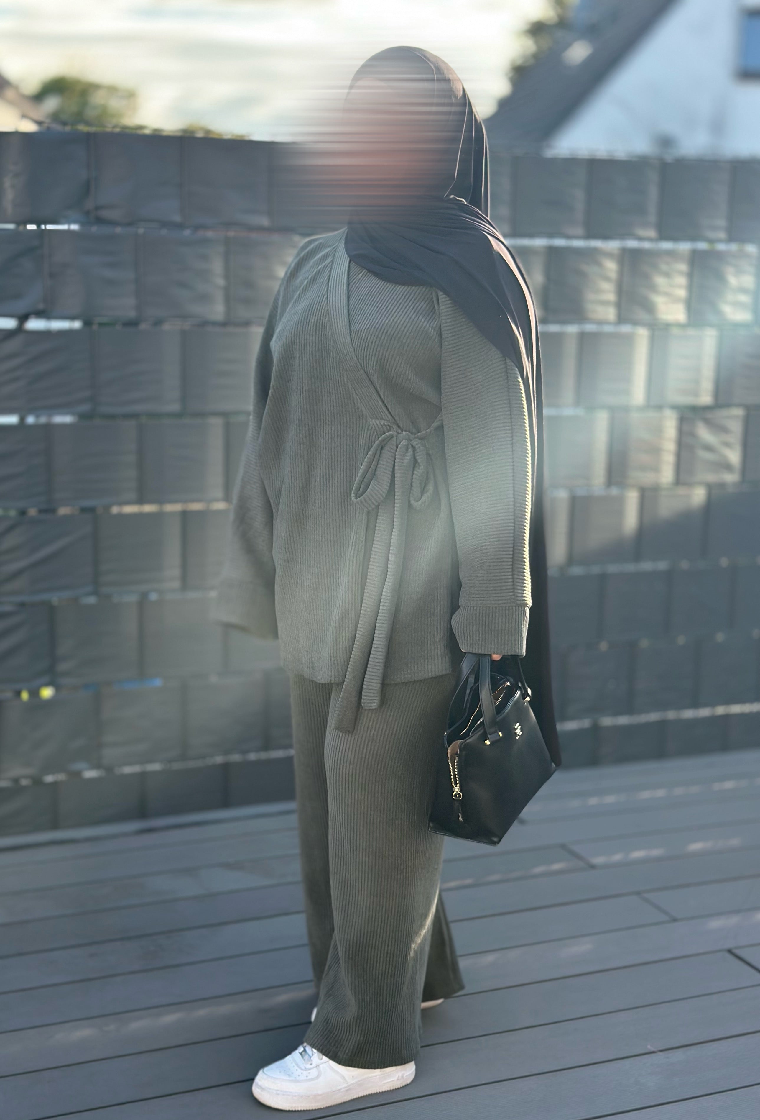 Zweiteiler cordstoff oberteil länge 87 cm, hose länge 100 cm front