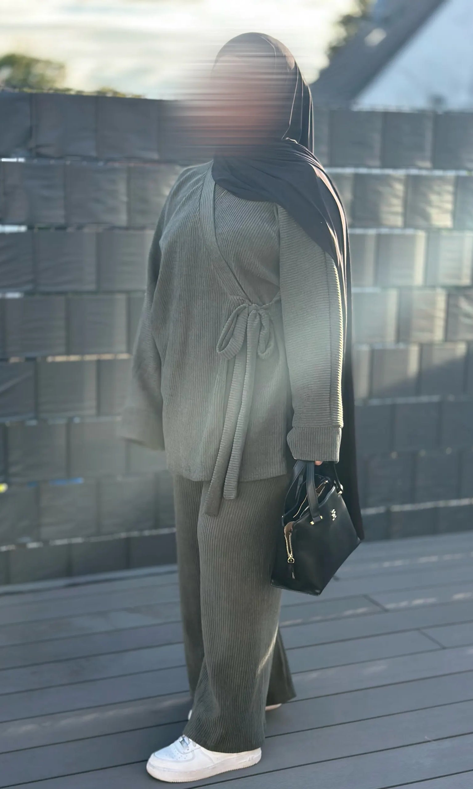 Zweiteiler cordstoff oberteil länge 87 cm, hose länge 100 cm front