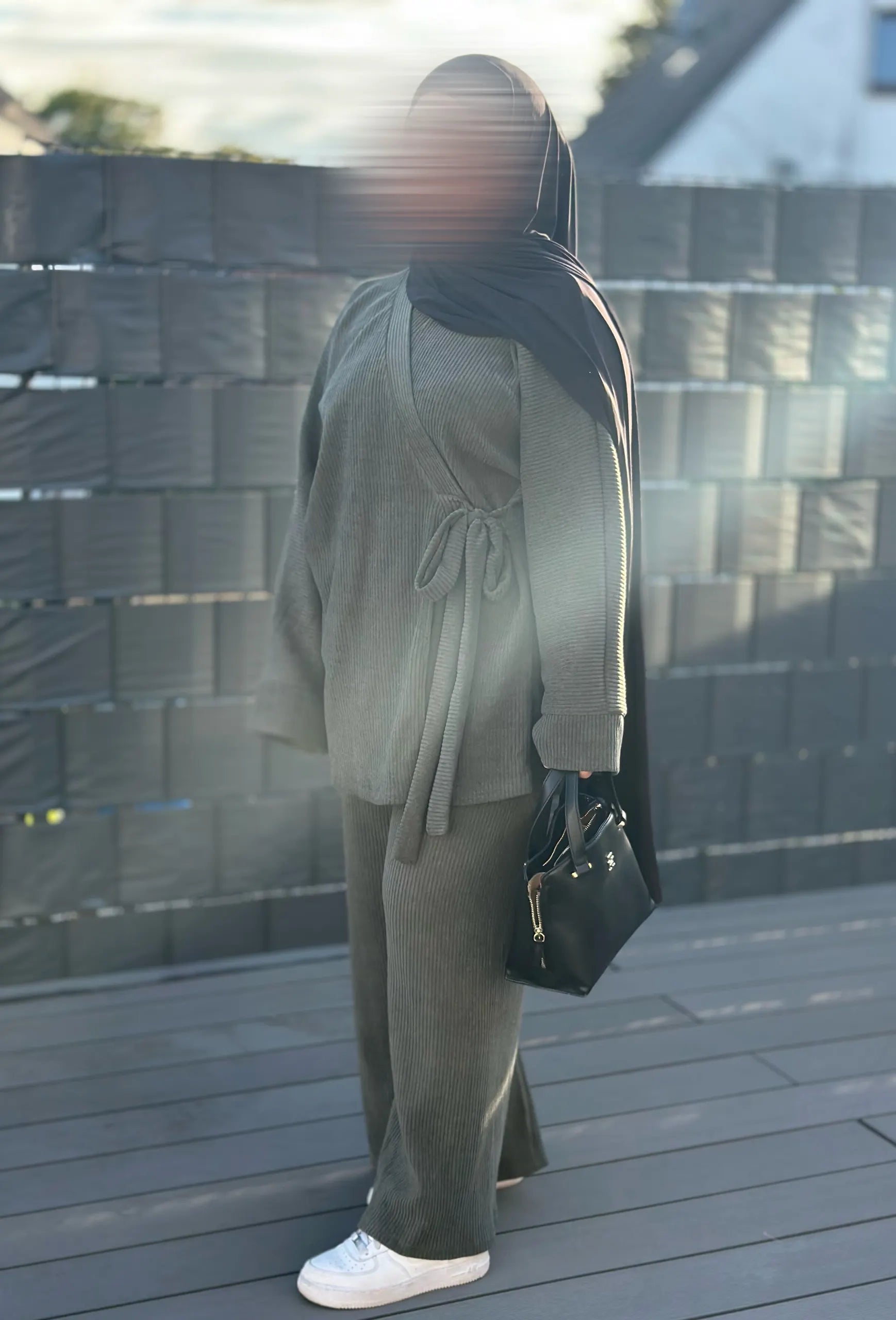 Zweiteiler cordstoff oberteil länge 87 cm, hose länge 100 cm front