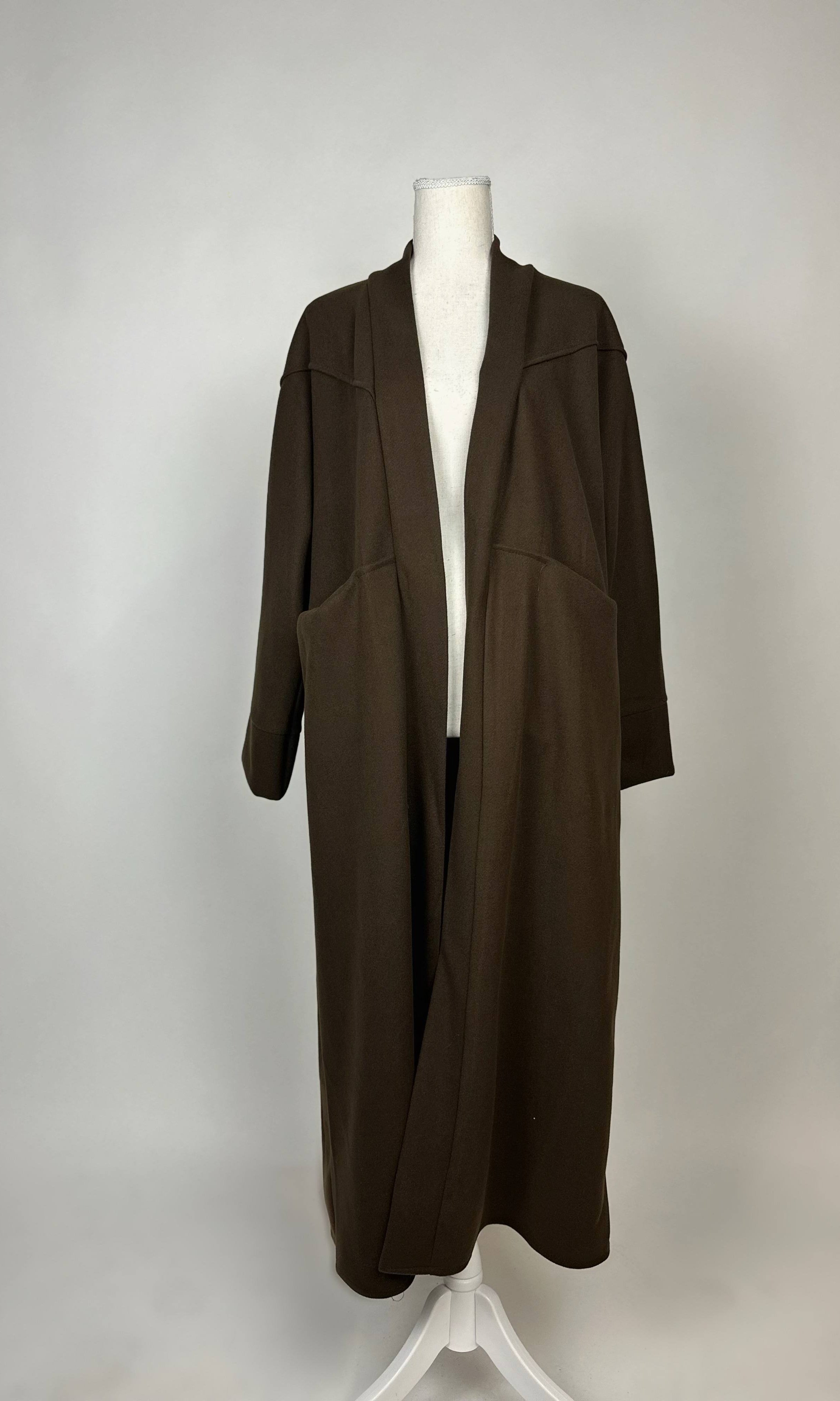 langer mantel aus polyester-elastan-mix, 1,35 m lang, für herbst/winter