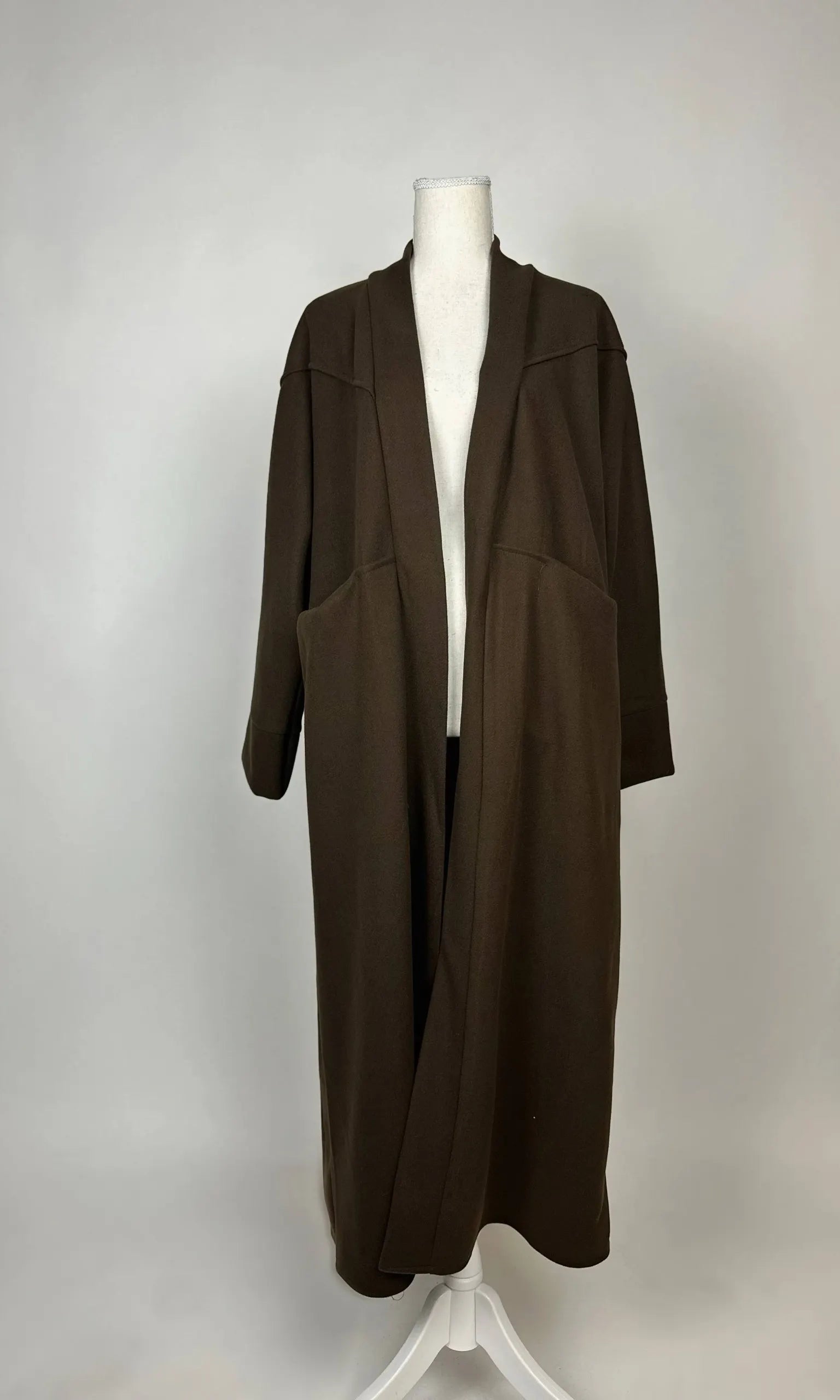 langer mantel aus polyester-elastan-mix, 1,35 m lang, für herbst/winter