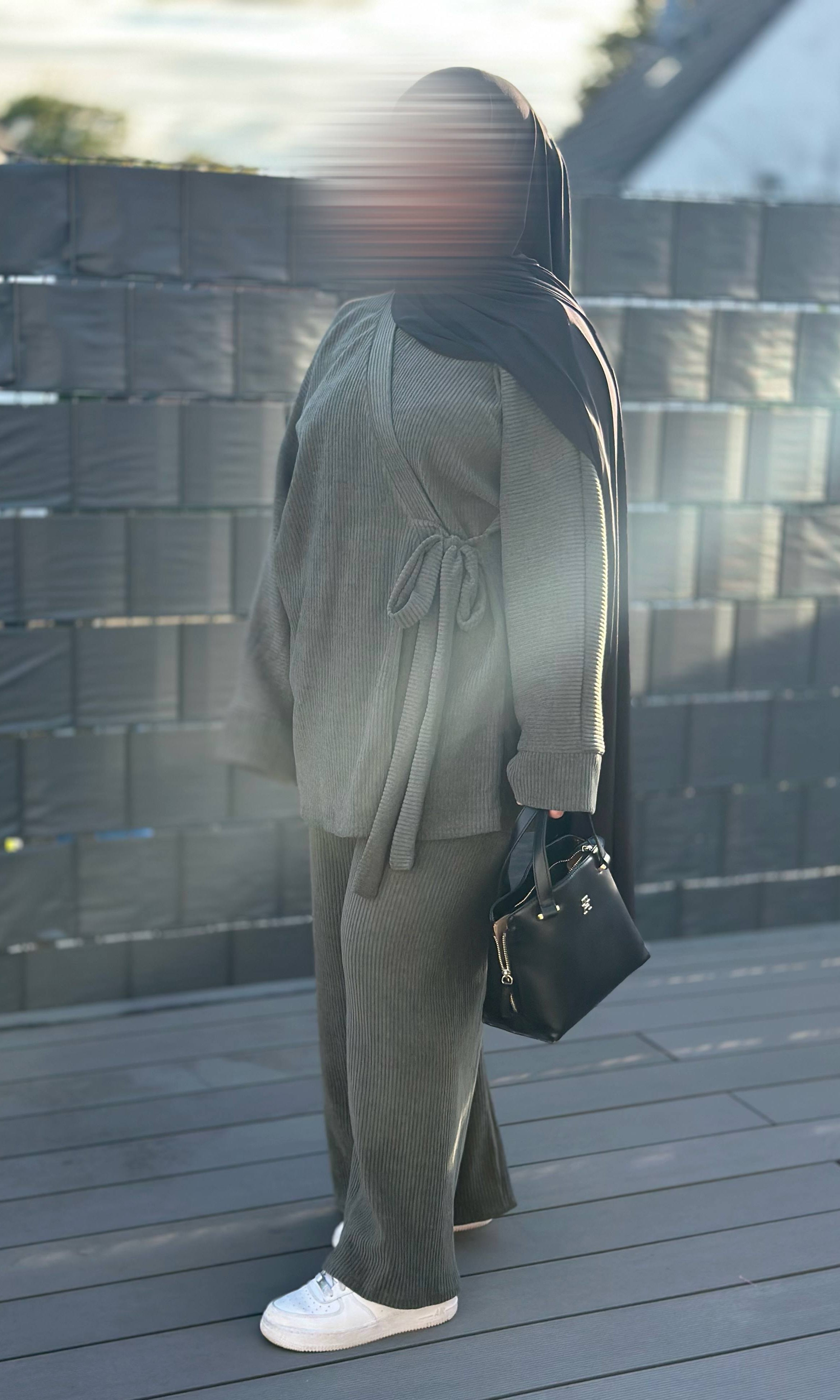 Zweiteiler cordstoff einheitsgröße 34-44 frontansicht