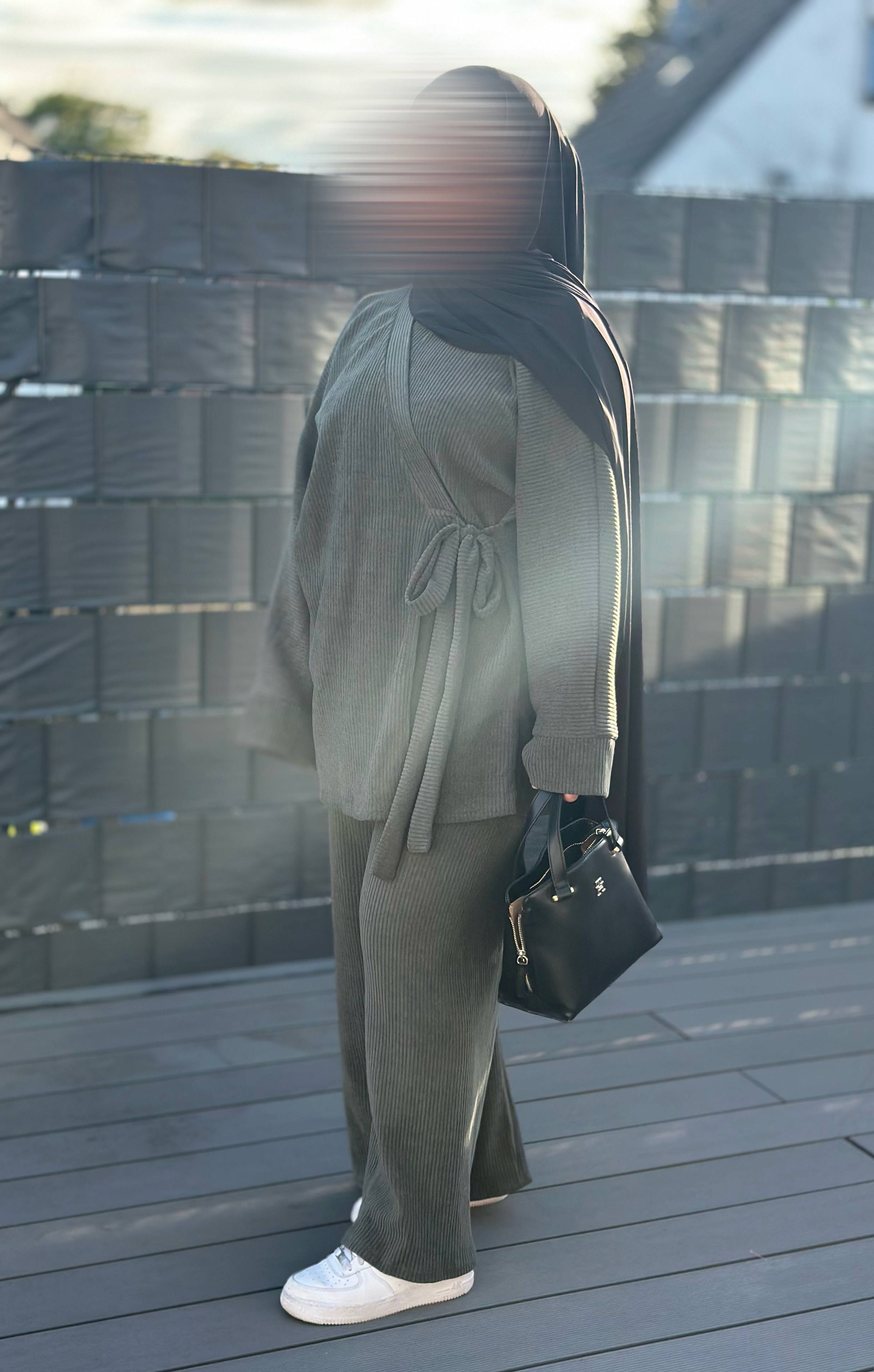 Zweiteiler cordstoff einheitsgröße 34-44 frontansicht