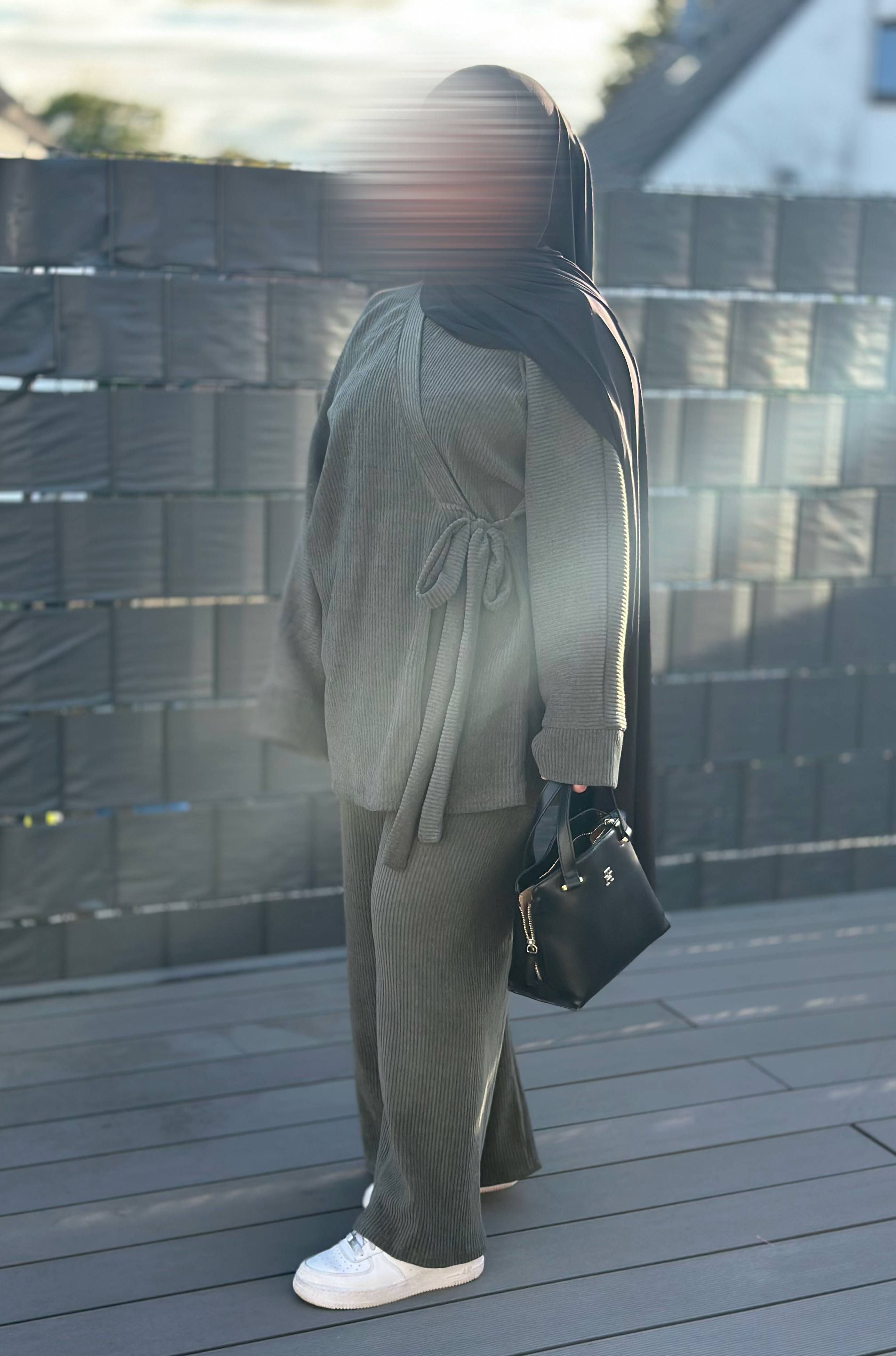 Zweiteiler cordstoff einheitsgröße 34-44 frontansicht