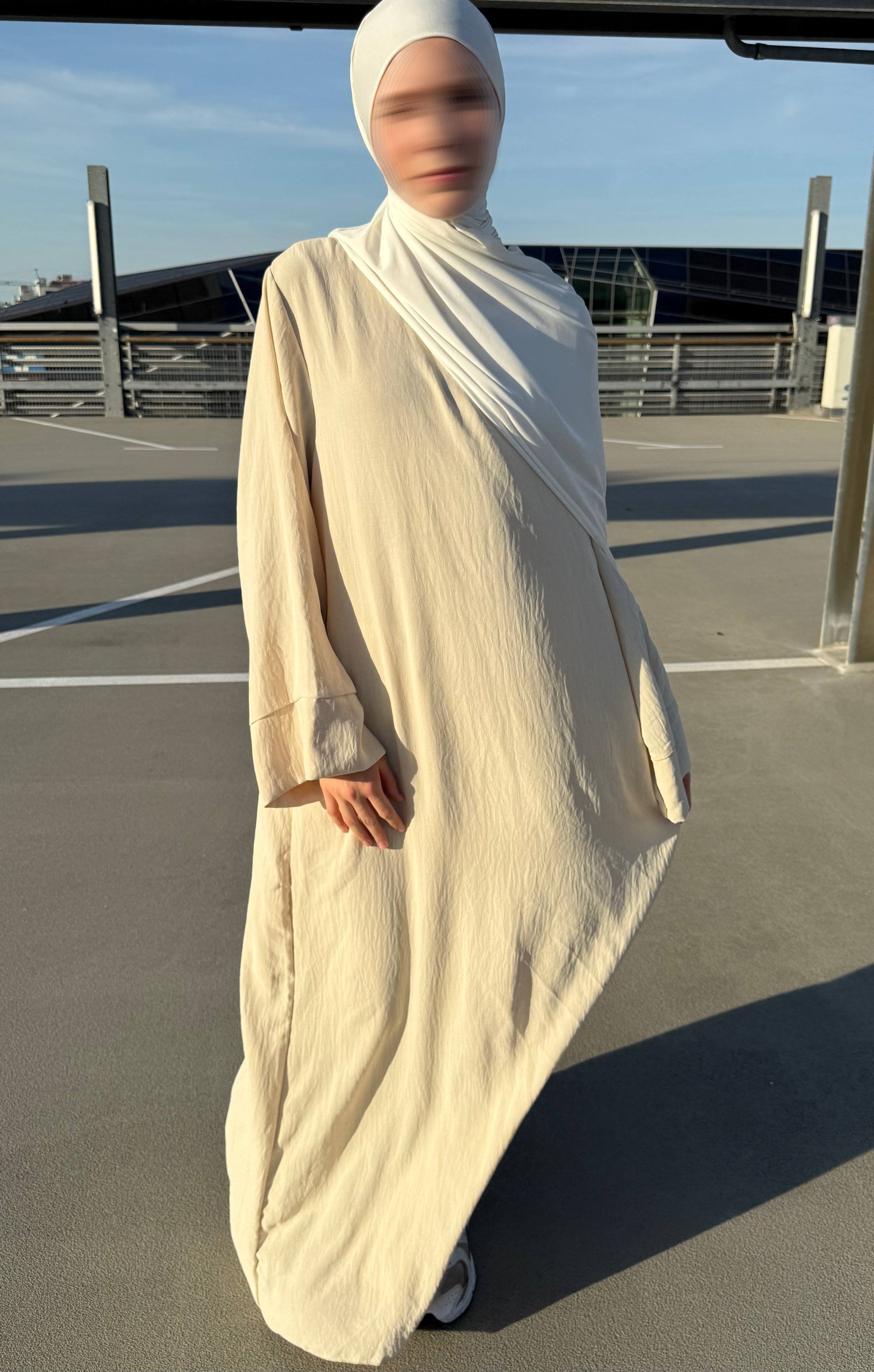 luftige abaya aus jazz-stoff in maxilänge mit fließendem fall