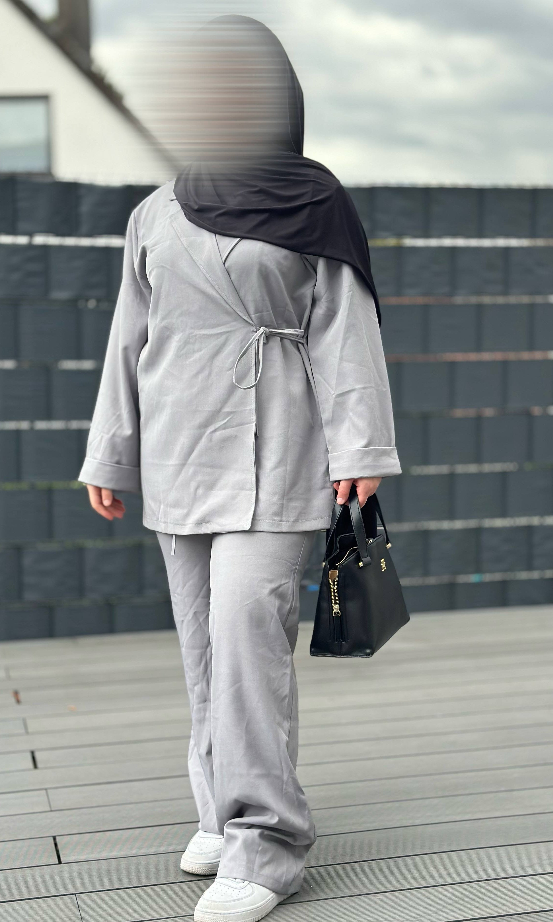 zweiteiler blazer & hose 50% polyester, 50% viscose einheitsgröße 32-42 frontansicht