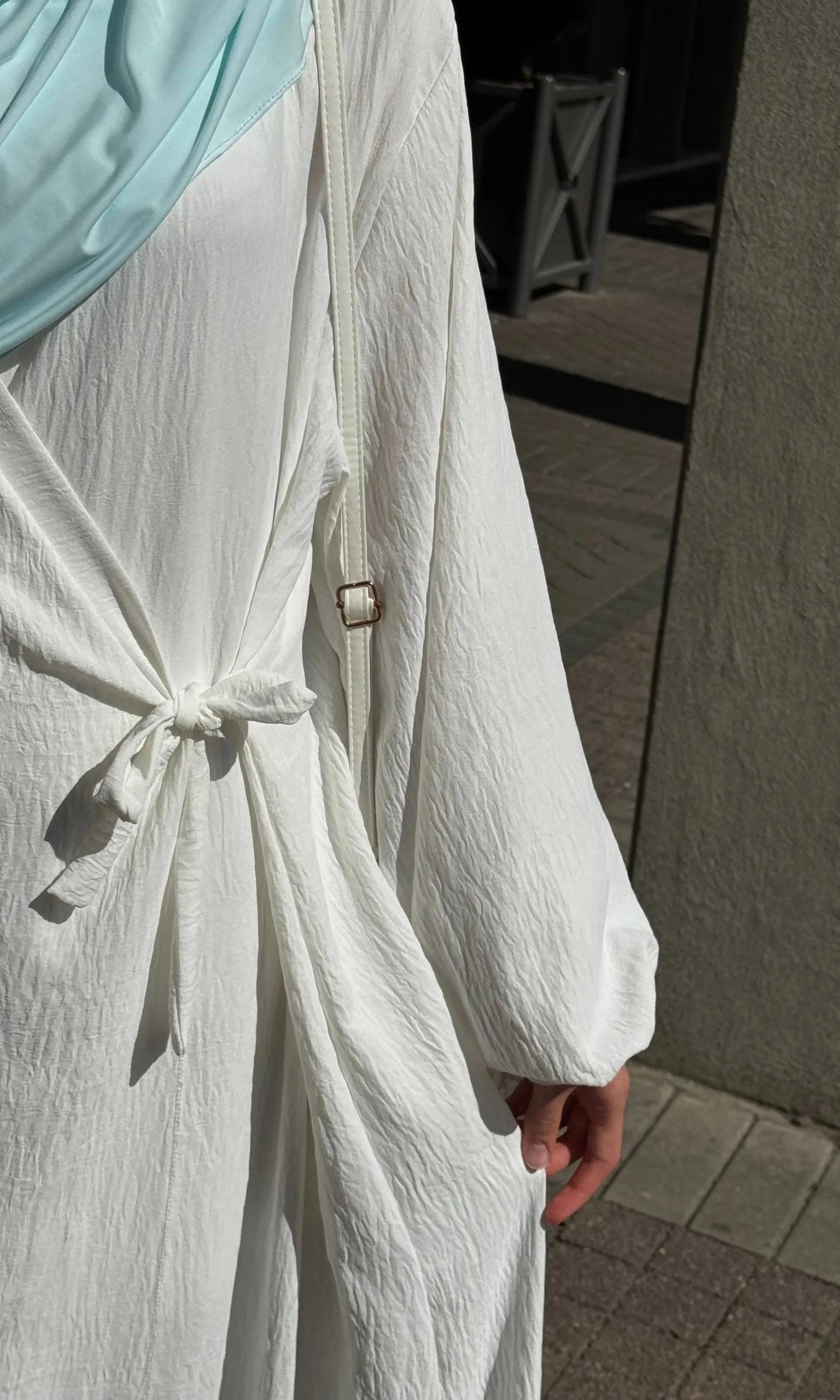 Wickelabaya Jazzstoff Ballonärmel Frontansicht