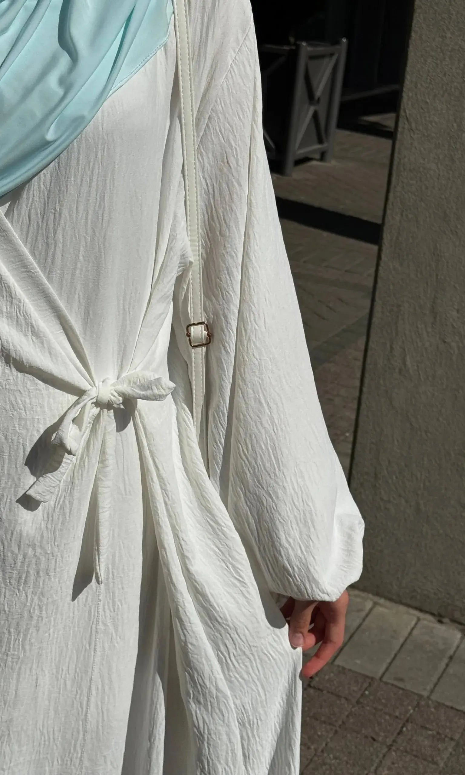 Wickelabaya Jazzstoff Ballonärmel Frontansicht