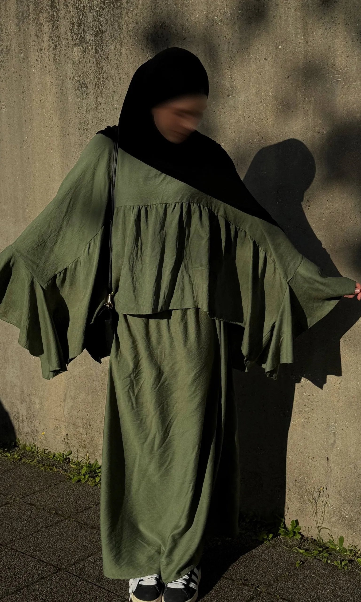 zweiteiler liya viskose/polyester-Mix oberteil 60 cm, rock 100 cm frontansicht