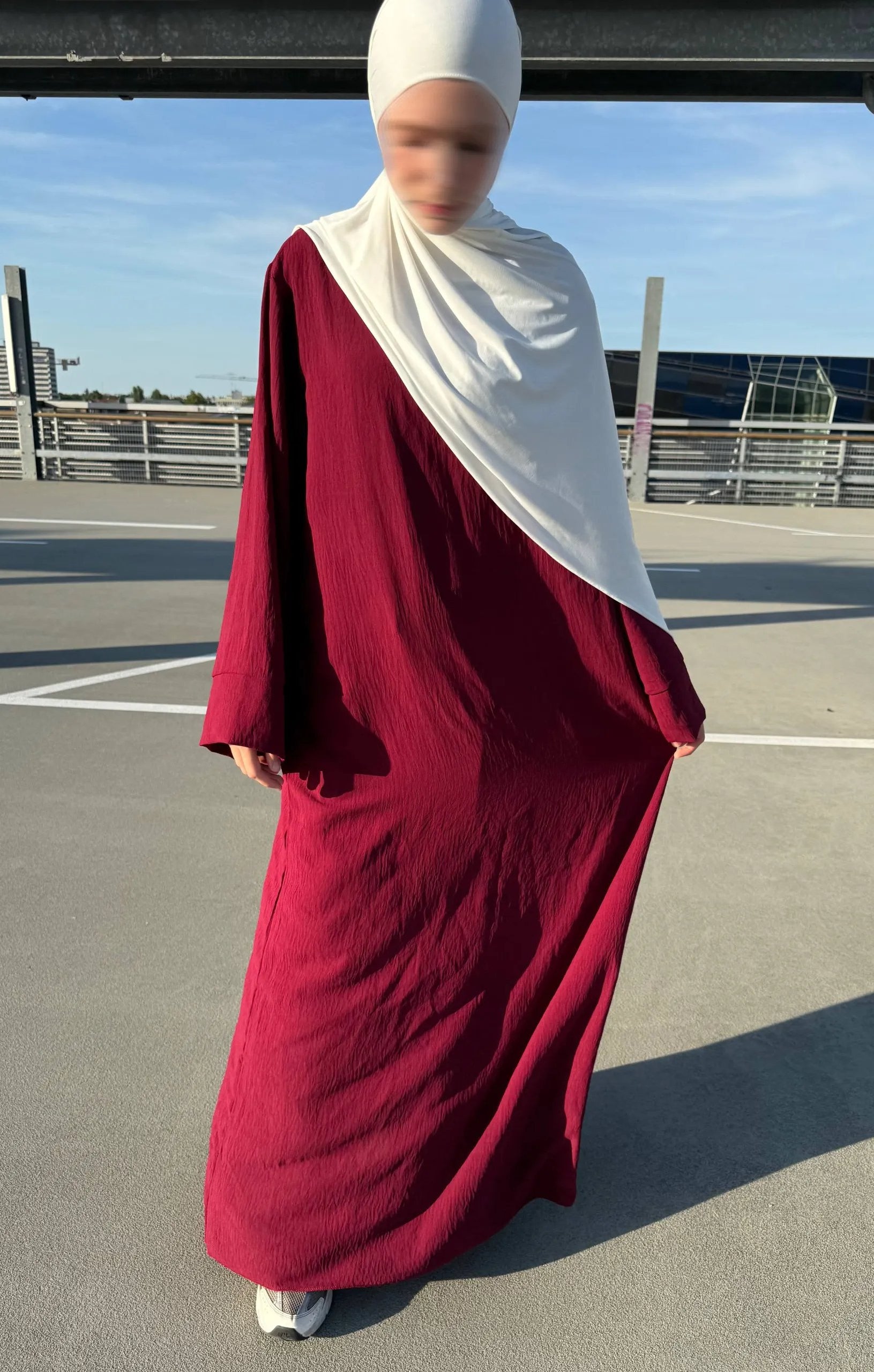 abaya aus leichtem jazz-stoff, maxilänge 148 cm, locker fallend, schlichtes design