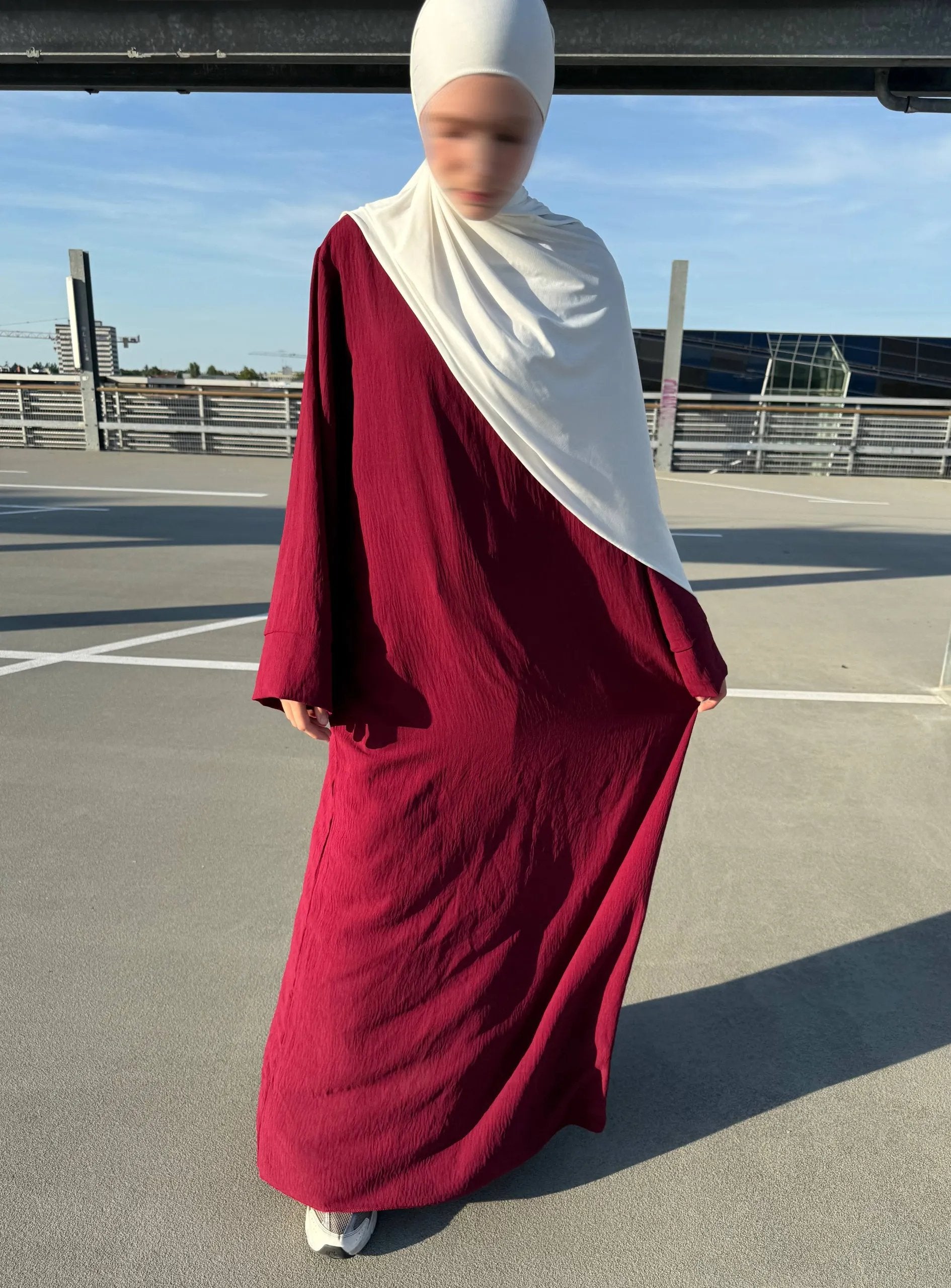 abaya aus leichtem jazz-stoff, maxilänge 148 cm, locker fallend, schlichtes design