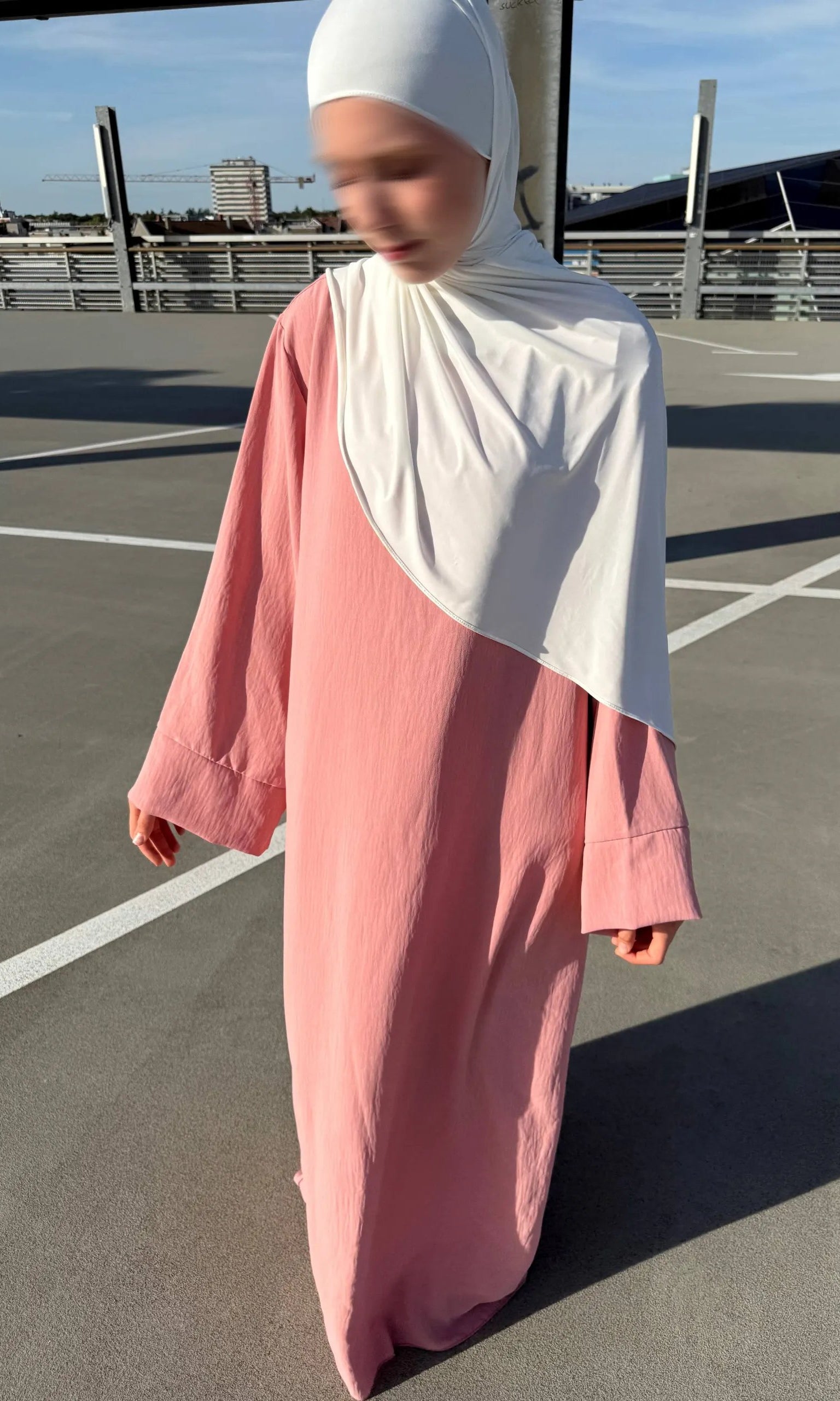 abaya aus jazzstoff in maxi-länge, lange ärmel, fließender fall