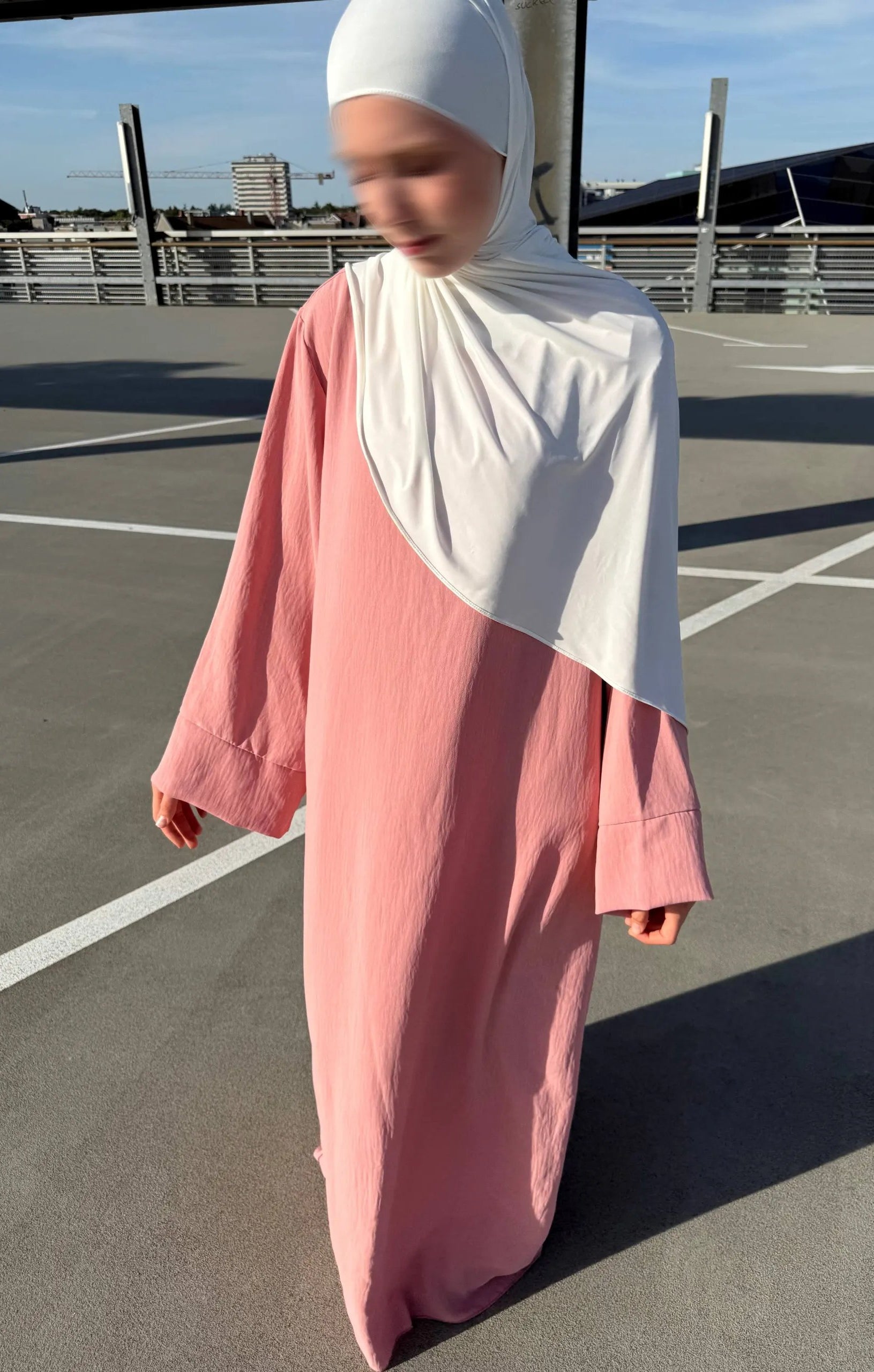 abaya aus jazzstoff in maxi-länge, lange ärmel, fließender fall