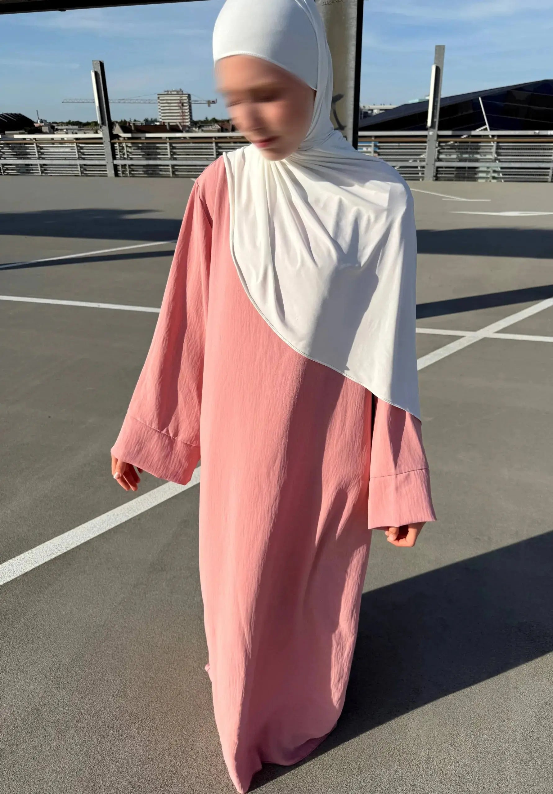 abaya aus jazzstoff in maxi-länge, lange ärmel, fließender fall