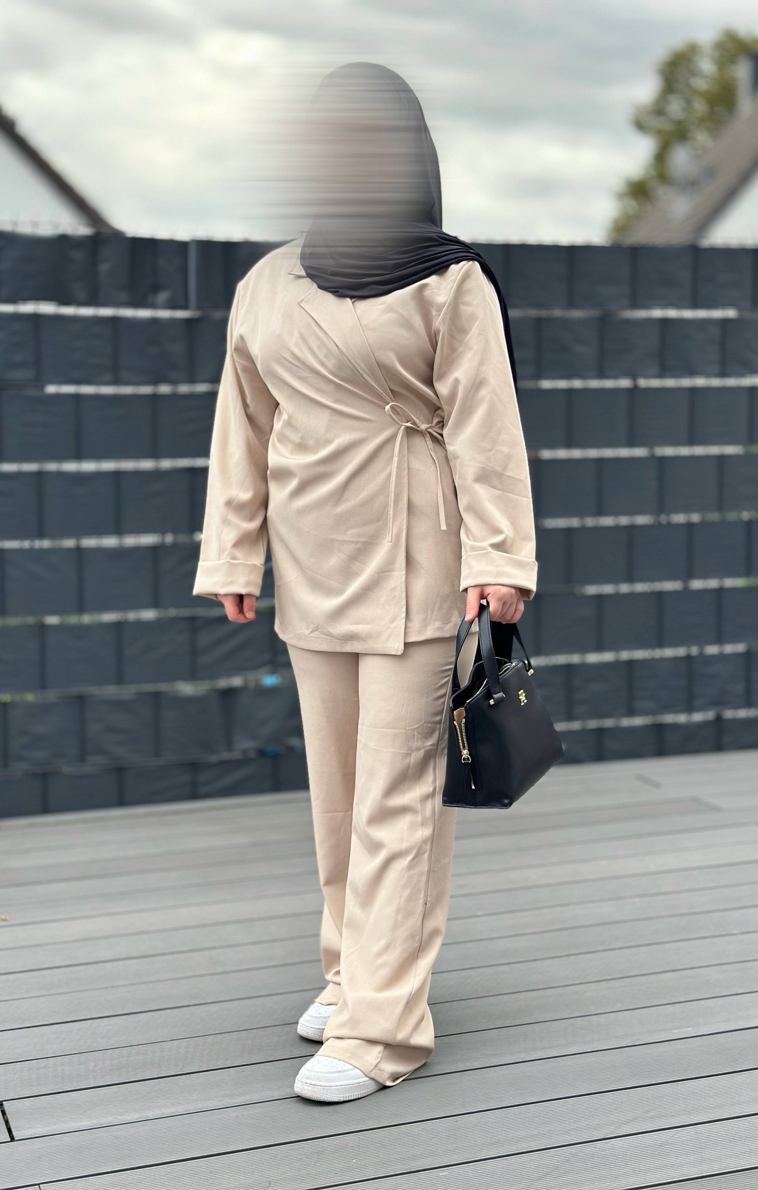 zweiteiler blazer und hose polyester-viskose einheitsgröße 32-42 frontansicht