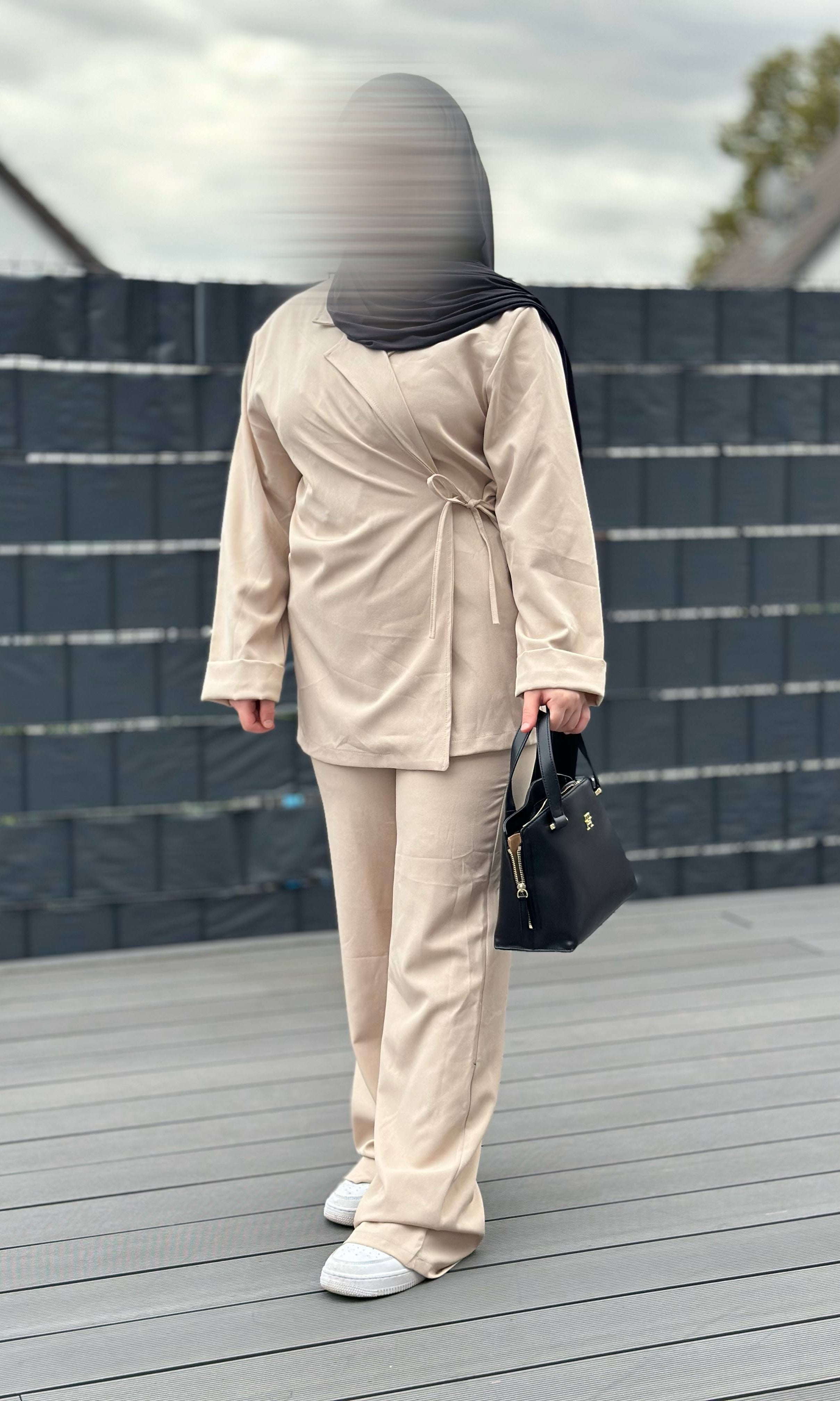 zweiteiler blazer und hose polyester-viskose einheitsgröße 32-42 frontansicht