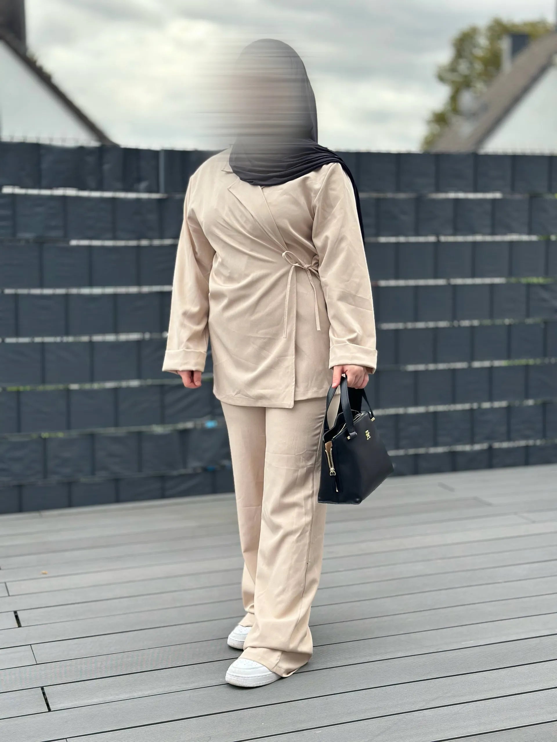 zweiteiler blazer und hose polyester-viskose einheitsgröße 32-42 frontansicht