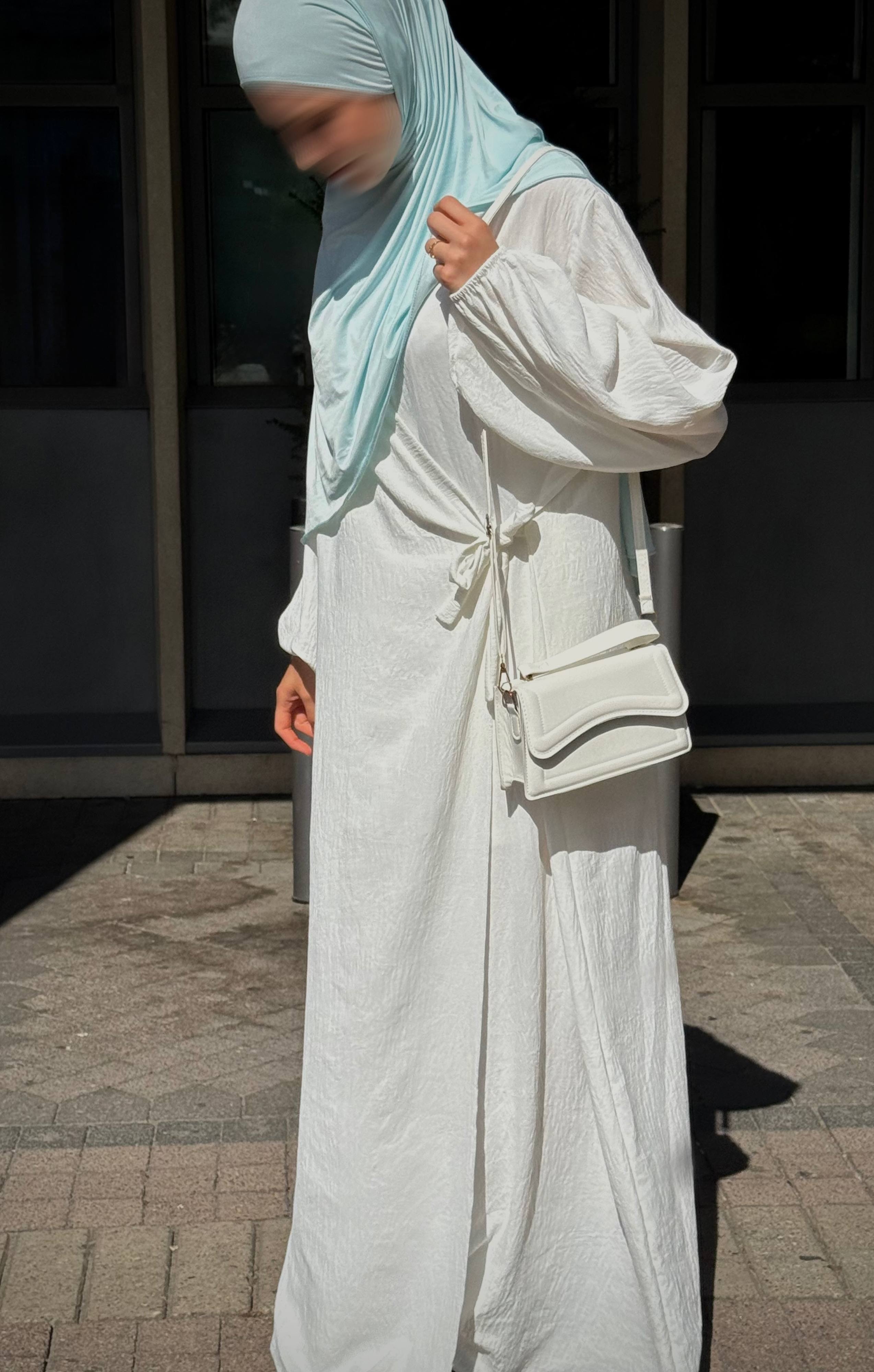 Wickelabaya Jazzstoff Ballonärmel Frontansicht-Größe36–46-Länge1,47m