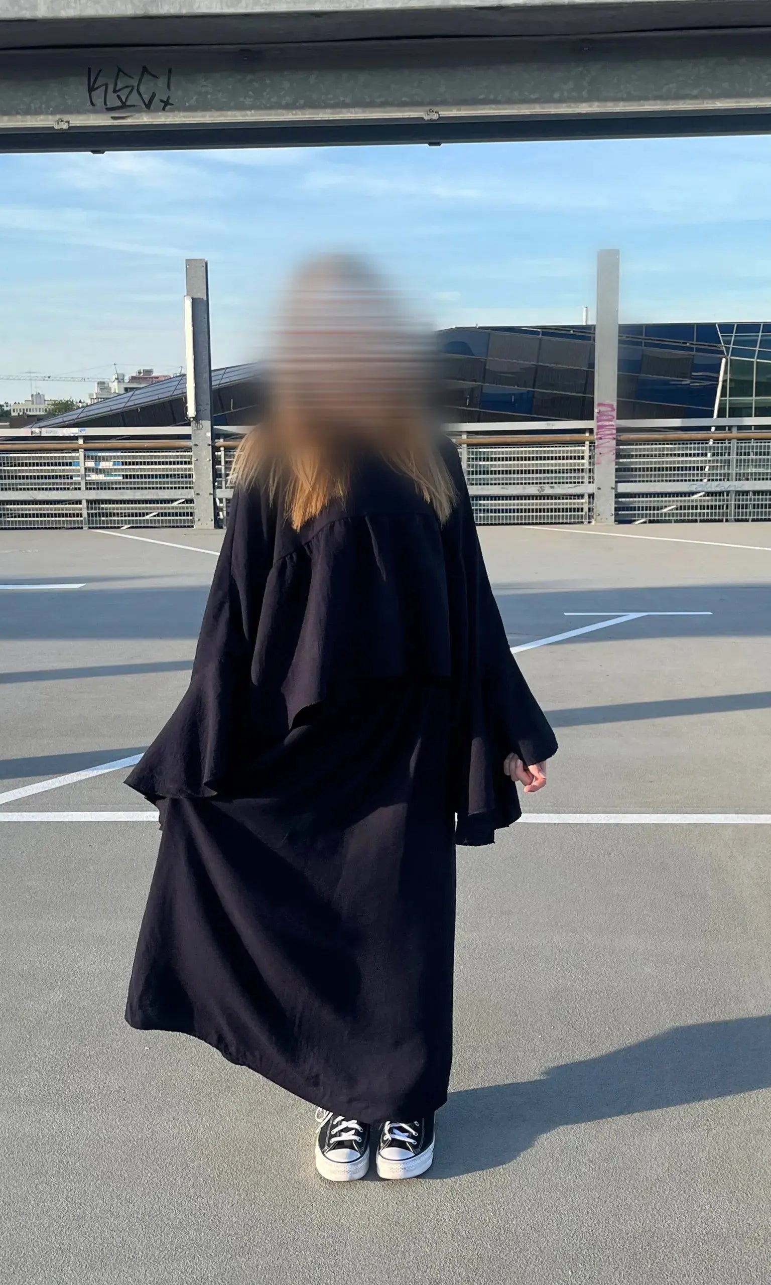 zweiteiler aus viskosemischung mit oberteil und maxirock, fließender fall, einheitsgröße 34–46