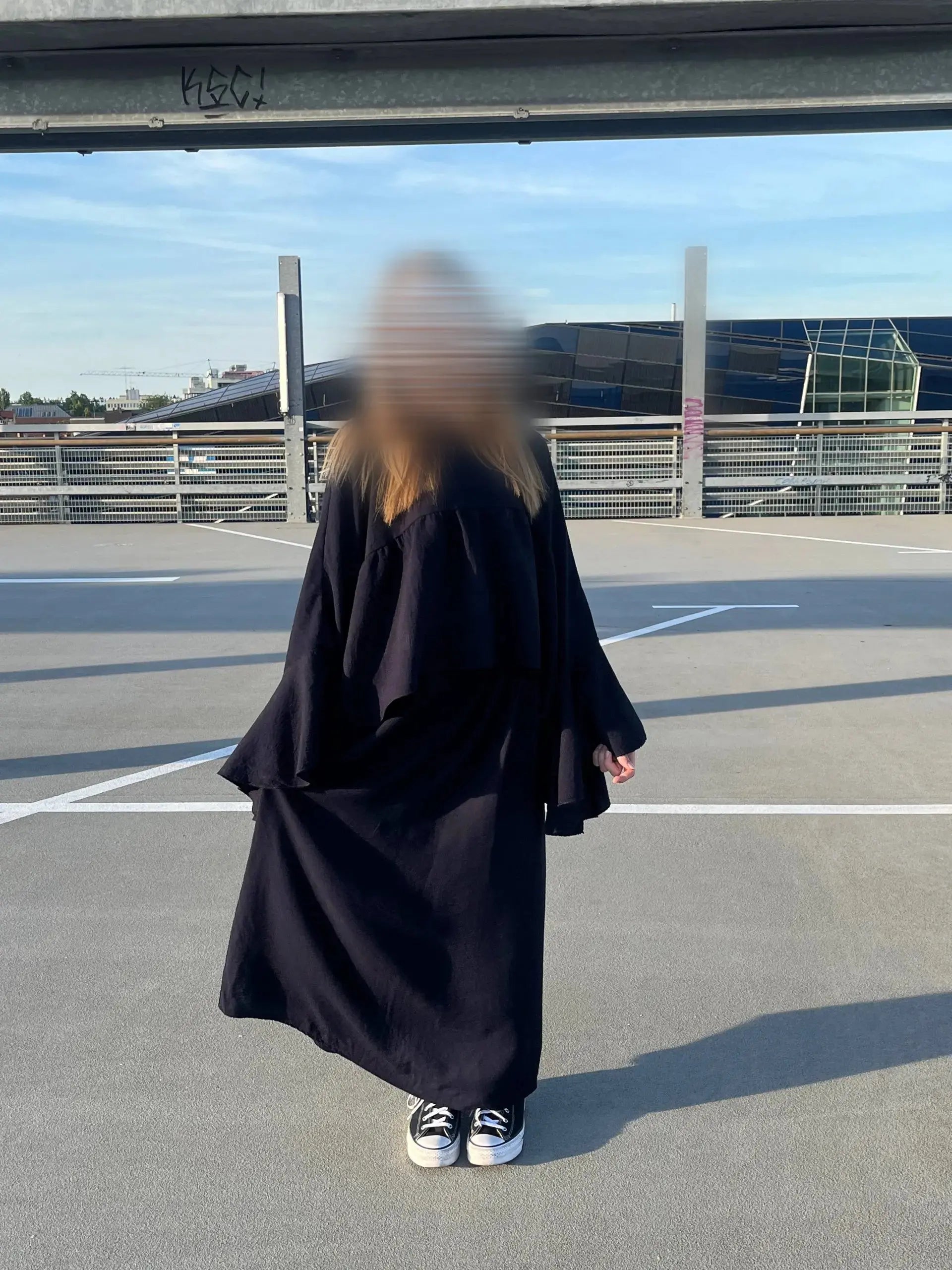 zweiteiler aus viskosemischung mit oberteil und maxirock, fließender fall, einheitsgröße 34–46