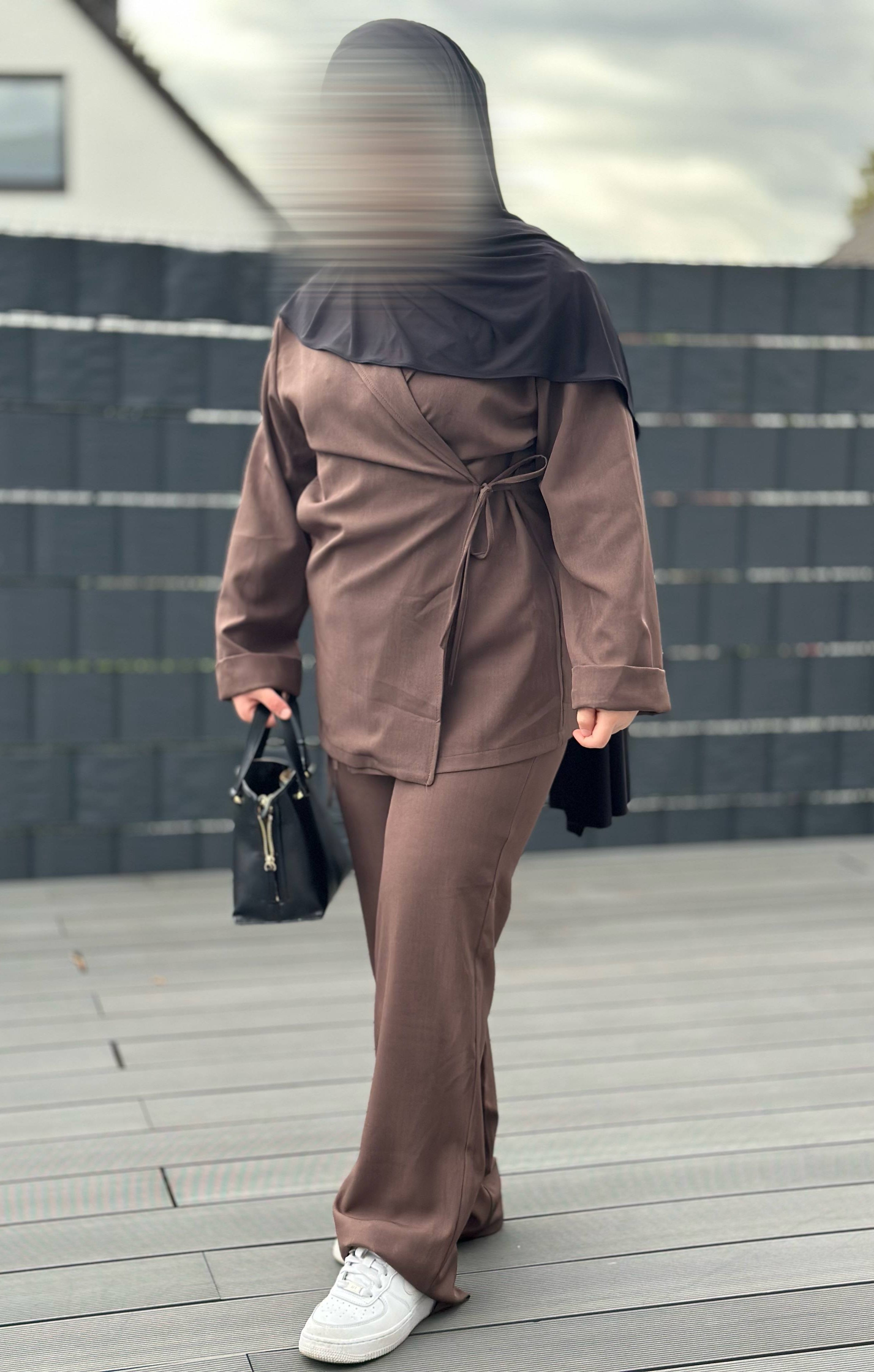 zweiteiler blazer & hose polyester-viskose einheitsgröße 32–42 frontansicht