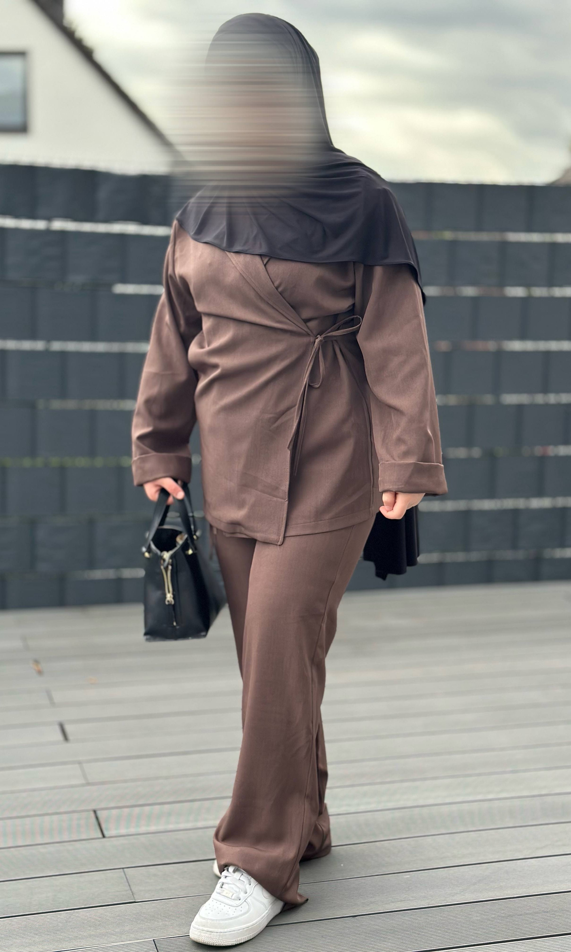 zweiteiler blazer & hose polyester-viskose einheitsgröße 32–42 frontansicht