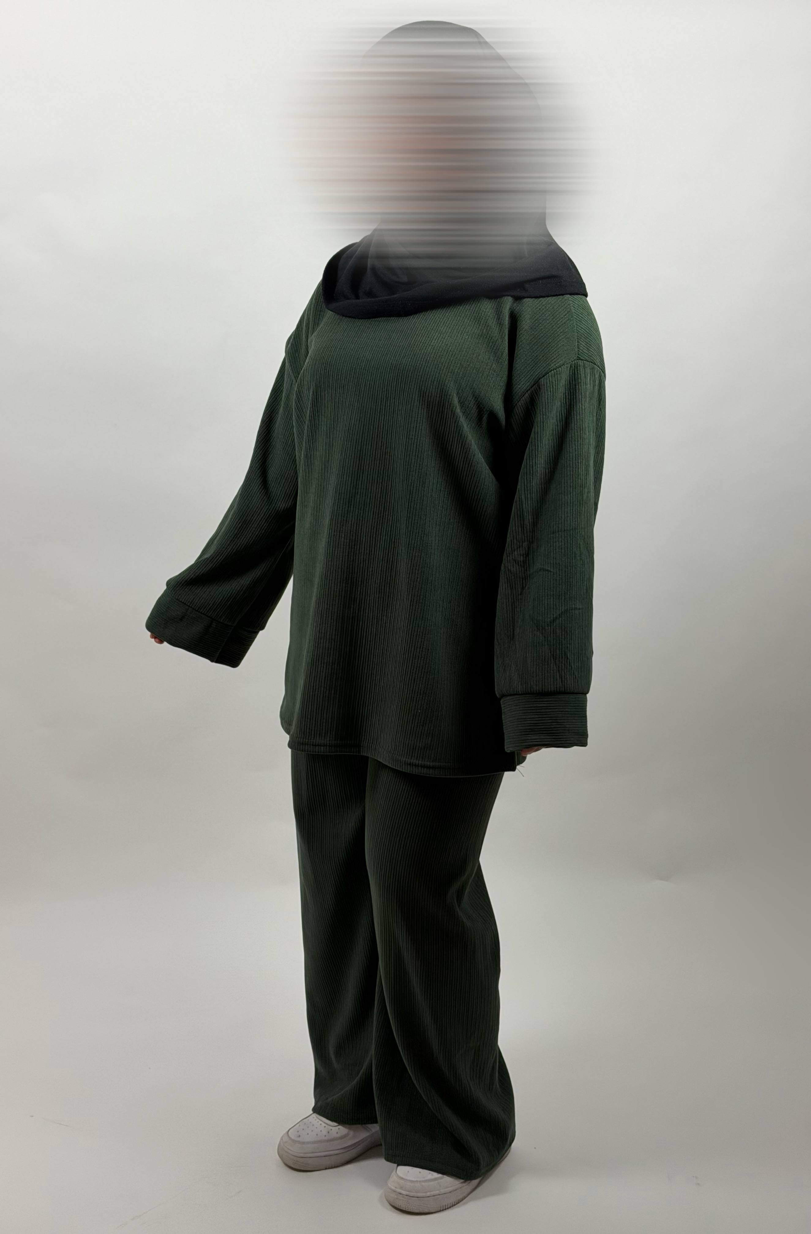 zweiteiler aus cordstoff mit langem oberteil (87 cm) und hose (100 cm), herbst/winter