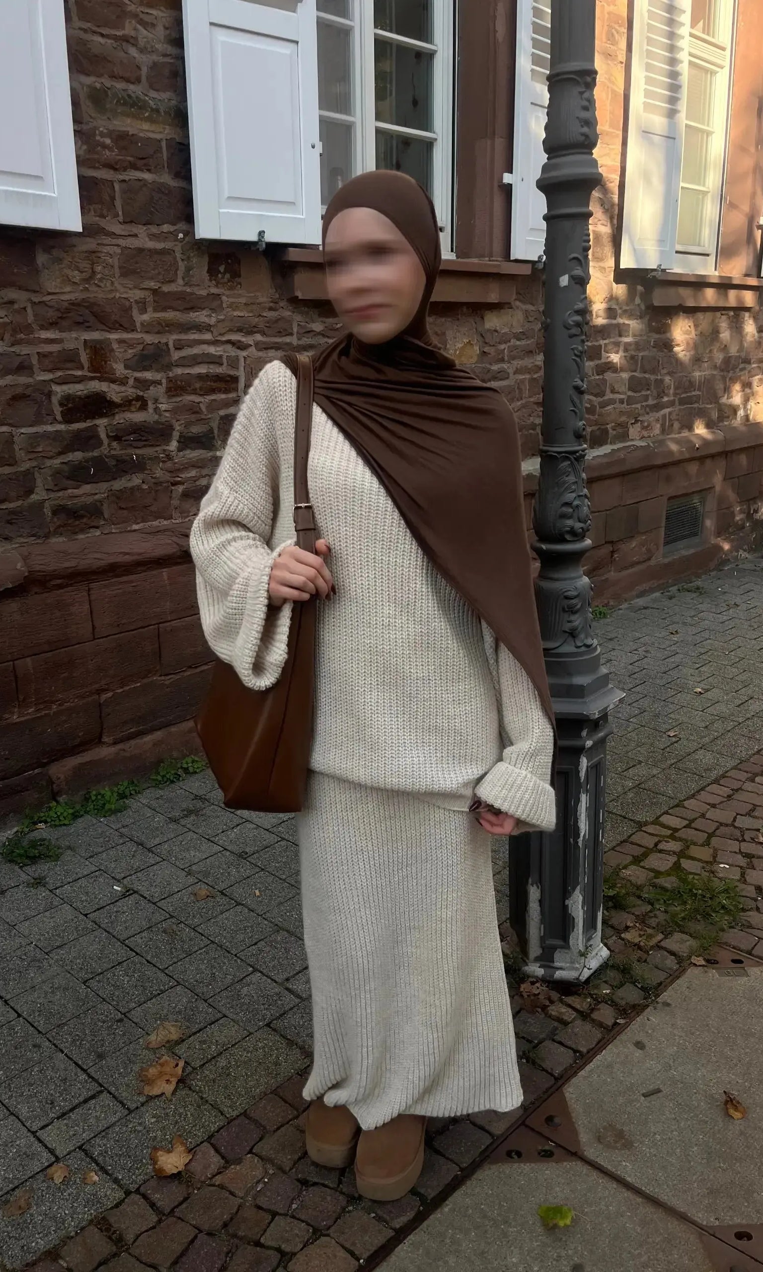 zweiteiler aus acryl mit maxirock 110 cm und oberteil 80 cm, einheitsgröße 34–44