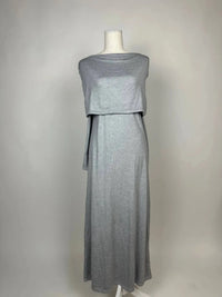 Langes Baumwollkleid, schlicht, figurbetonte Passform, für Herbst/Winter