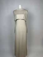 Langes Baumwollkleid mit langen Ärmeln und Maxi-Länge, leicht tailliert, schlichtes Design, einfarbig, für Herbst/Winter.