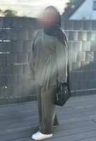 Zweiteiler cordstoff oberteil länge 87 cm, hose länge 100 cm front