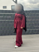 zweiteiler mit hose polyester-elastan mit schnürung vorne und am rücken einheitsgröße 32-40 front