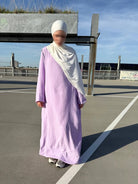 bodenlange abaya aus jazzstoff, luftig mit fließendem fall, schlichtes design