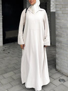 Abaya aus Polyester-Elastan, bodenlang, Produktansicht