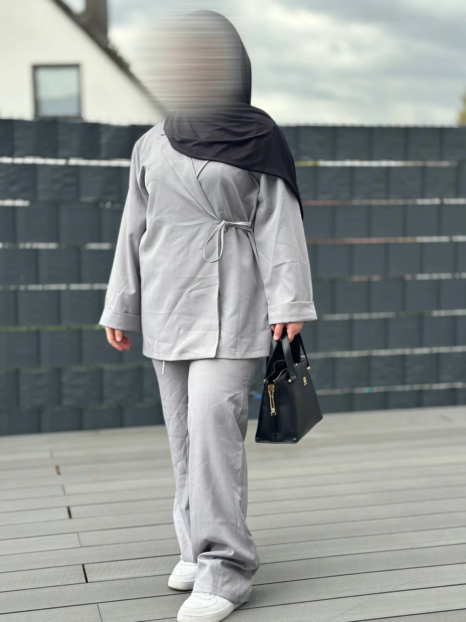 zweiteiler blazer & hose 50% polyester, 50% viscose einheitsgröße 32-42 frontansicht