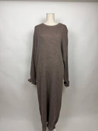strickkleid aus acryl in maxi-länge