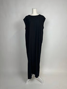 unterkleid schwarz aus jazz, bodenlang, ärmellos, frontansicht