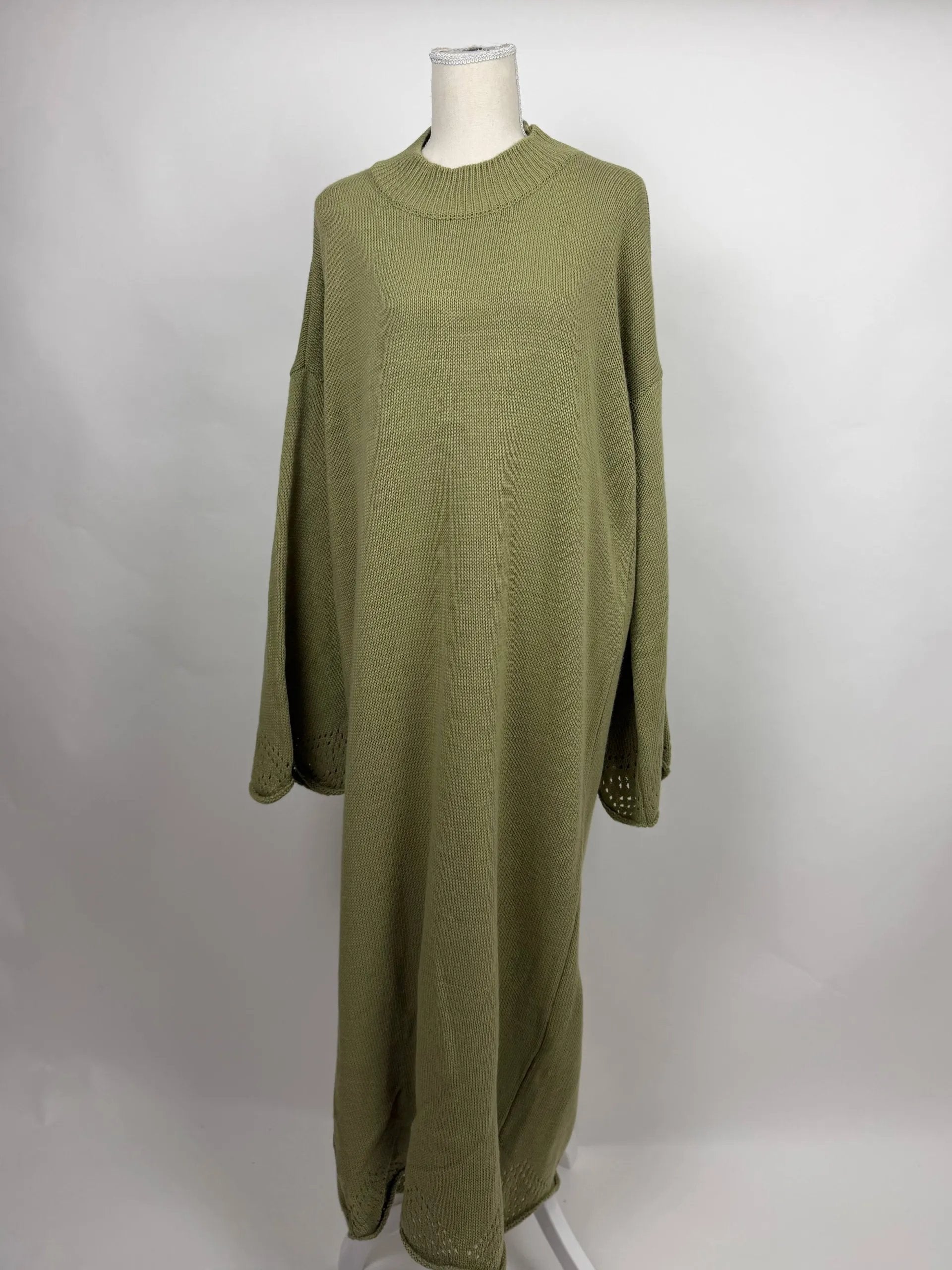 Strickkleid aus Acryl in Maxilänge