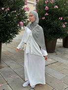 schleifenset mit unterkleid, 95% jazz, 5% elasthan, zweiteiliges set, elastisch, einheitsgröße 36–46, frontansicht