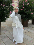 Schleifenset mit Unterkleid 95% Jazz, 5% Elastan zweiteilig, Einheitsgröße 36–46 Frontansicht