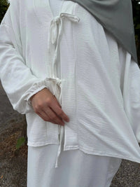 Schleifenset mit unterkleid jersey-elastan zweiteiliges set aus unterkleid und oberteil frontansicht