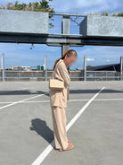 zweiteiliges set aus cordstoff mit langem oberteil 87 cm und hose 100 cm, viskosemix mit stretch