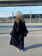 zweiteiler aus viskosemischung mit oberteil und maxirock, fließender fall, einheitsgröße 34–46