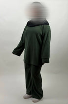 zweiteiler aus cordstoff mit langem oberteil (87 cm) und hose (100 cm), herbst/winter