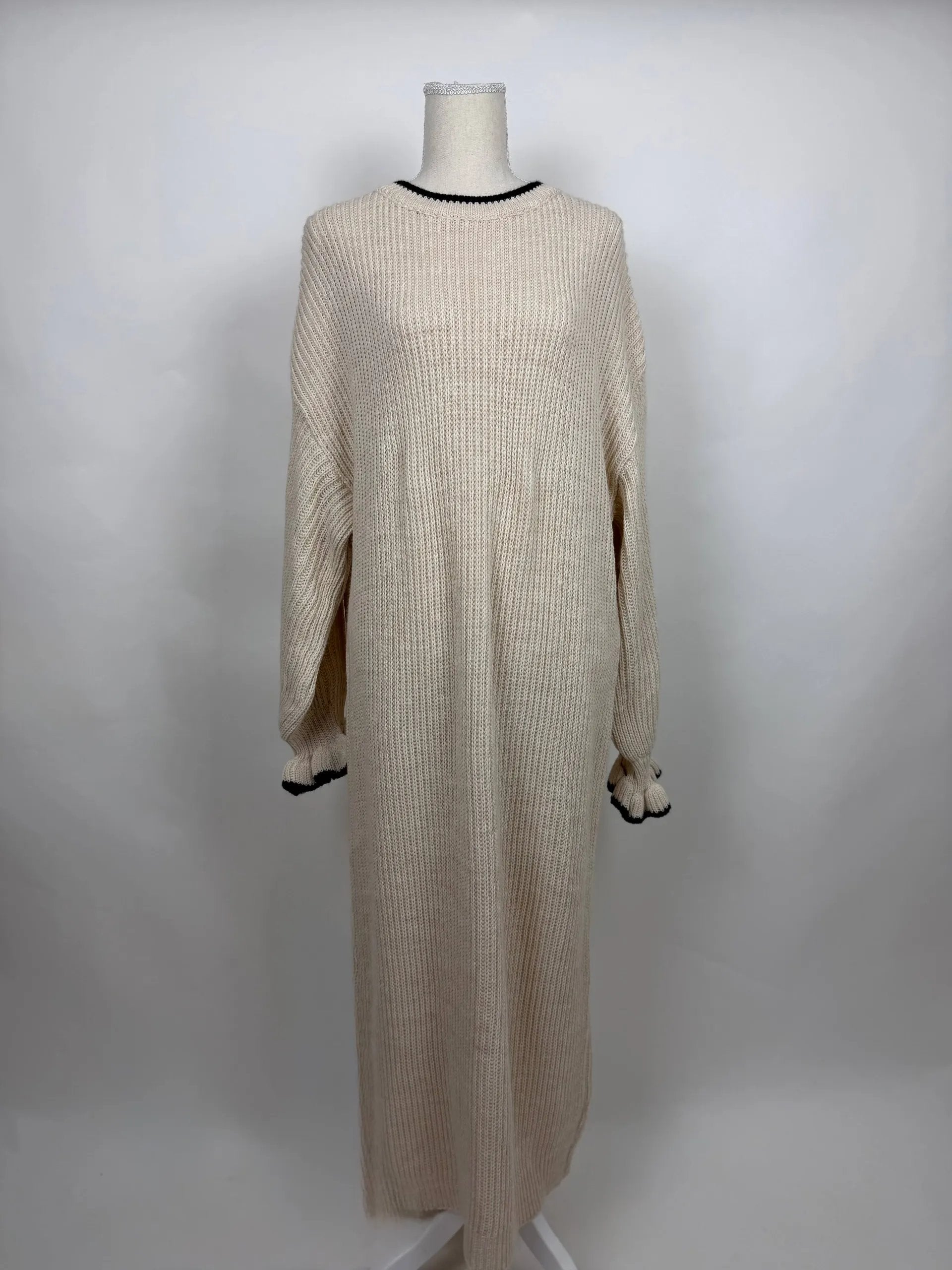 1,35 m langes strickkleid aus acryl